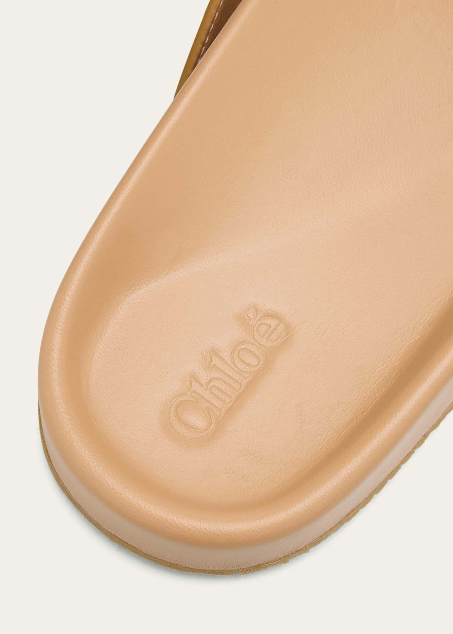 Chloe Polly Suede Dual-Buckle Slide Sandals Image 5 of 6