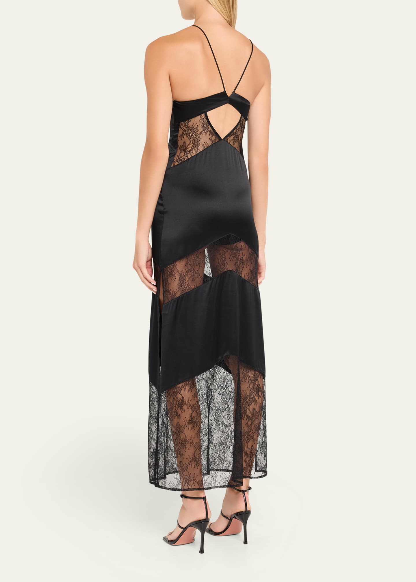 Livy Sully Floral Lace & Silk Satin Maxi Dress - Bergdorf Goodman