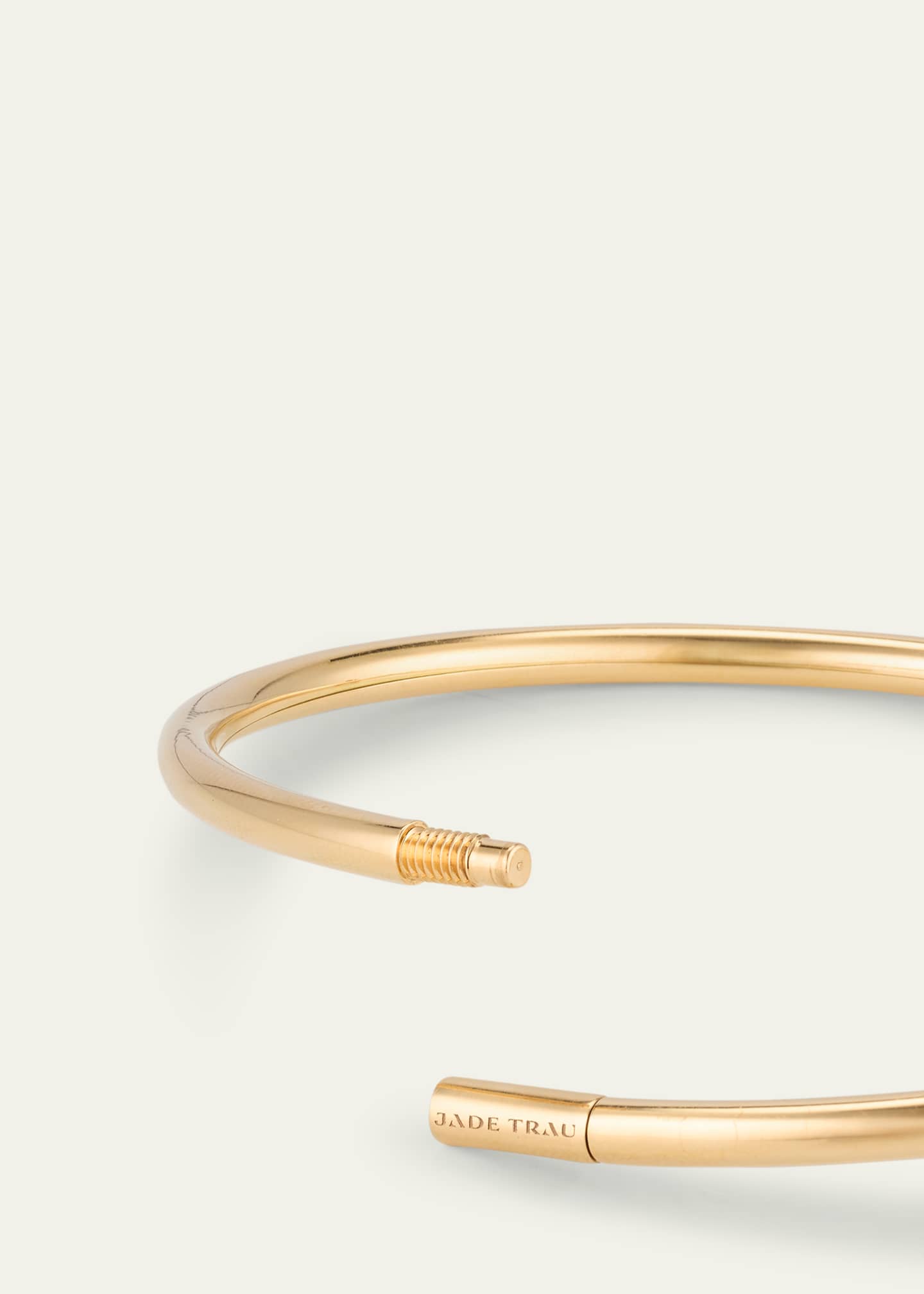 Poppy 2 Stone Plie Bangle, 3mm