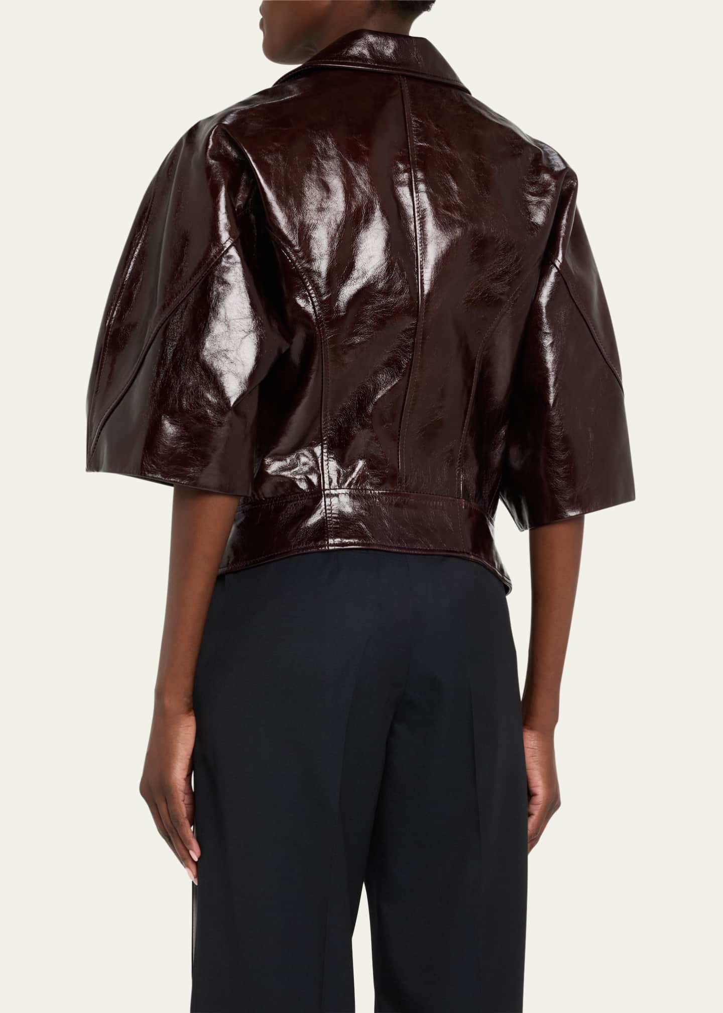 anOnlyChild Toots Crinkle Leather Jacket Image 3 of 5