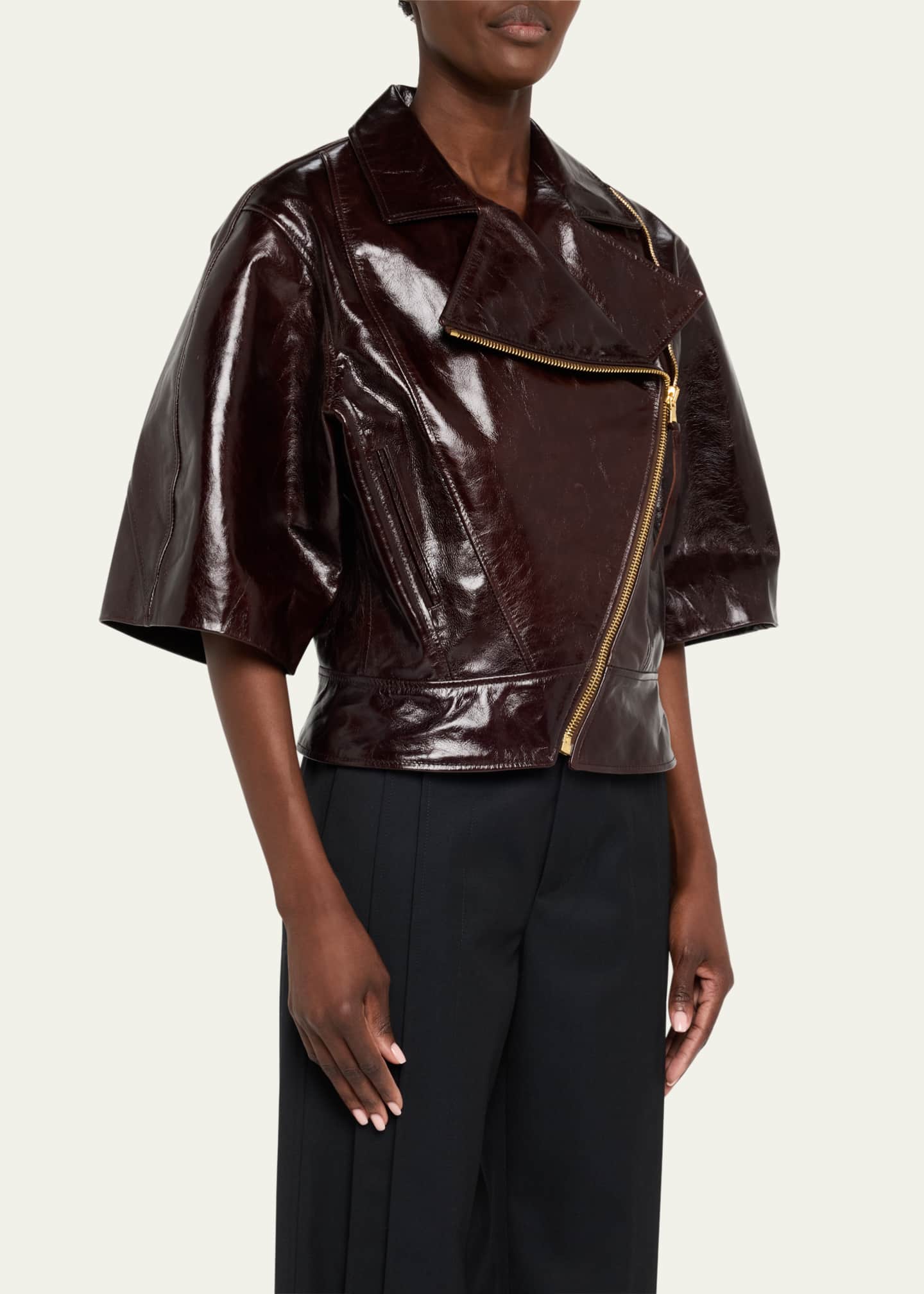 anOnlyChild Toots Crinkle Leather Jacket Image 4 of 5