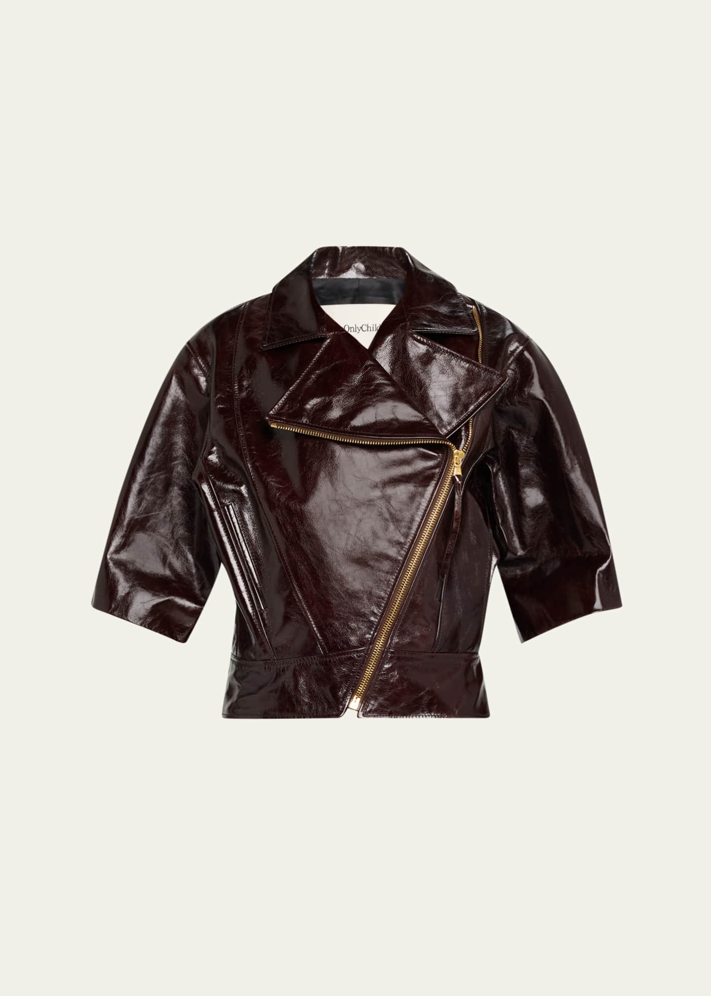 anOnlyChild Toots Crinkle Leather Jacket Image 1 of 5