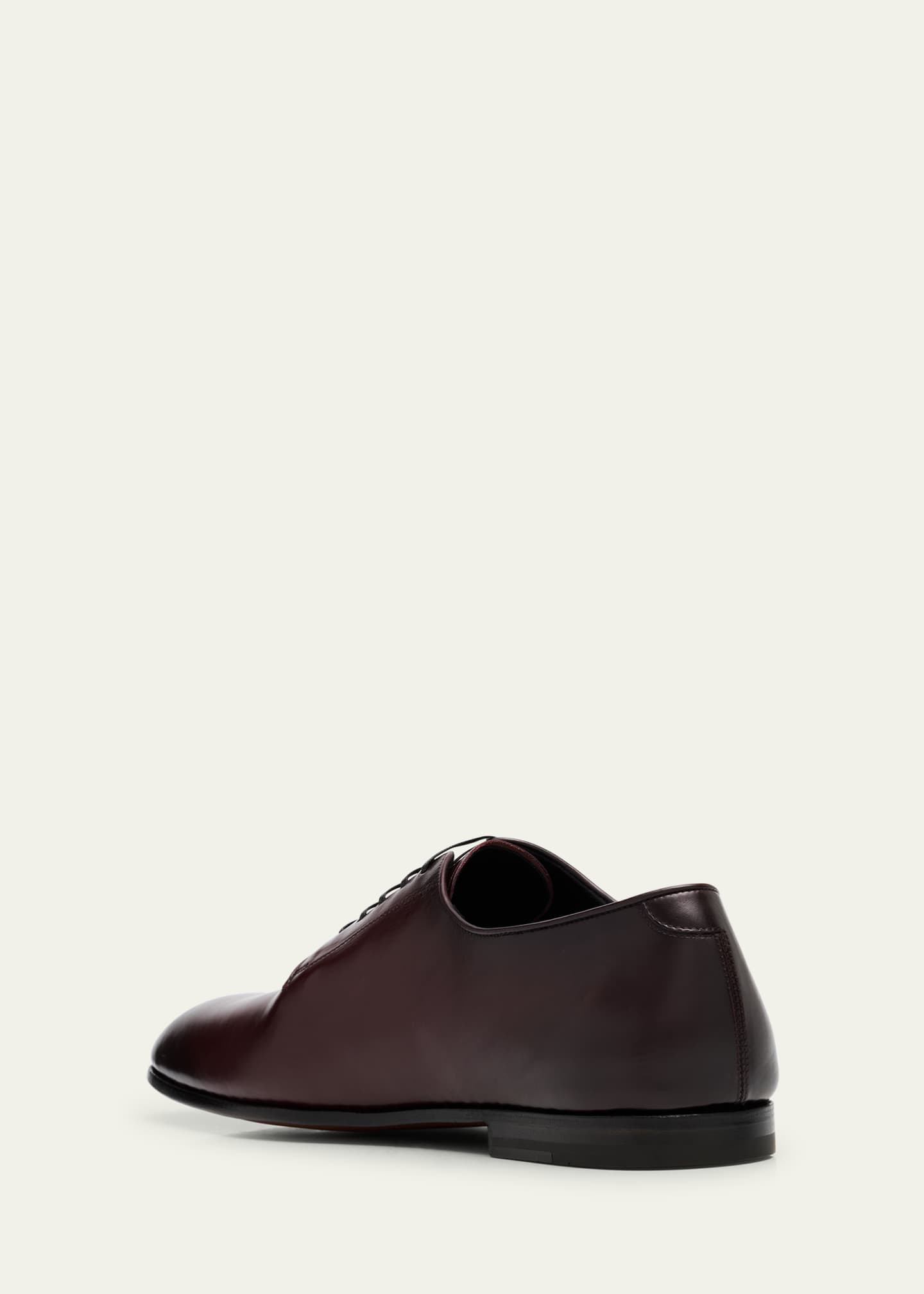 Ferragamo Men's Alicante Tramezza Calfskin Derby Shoes Image 4 of 6