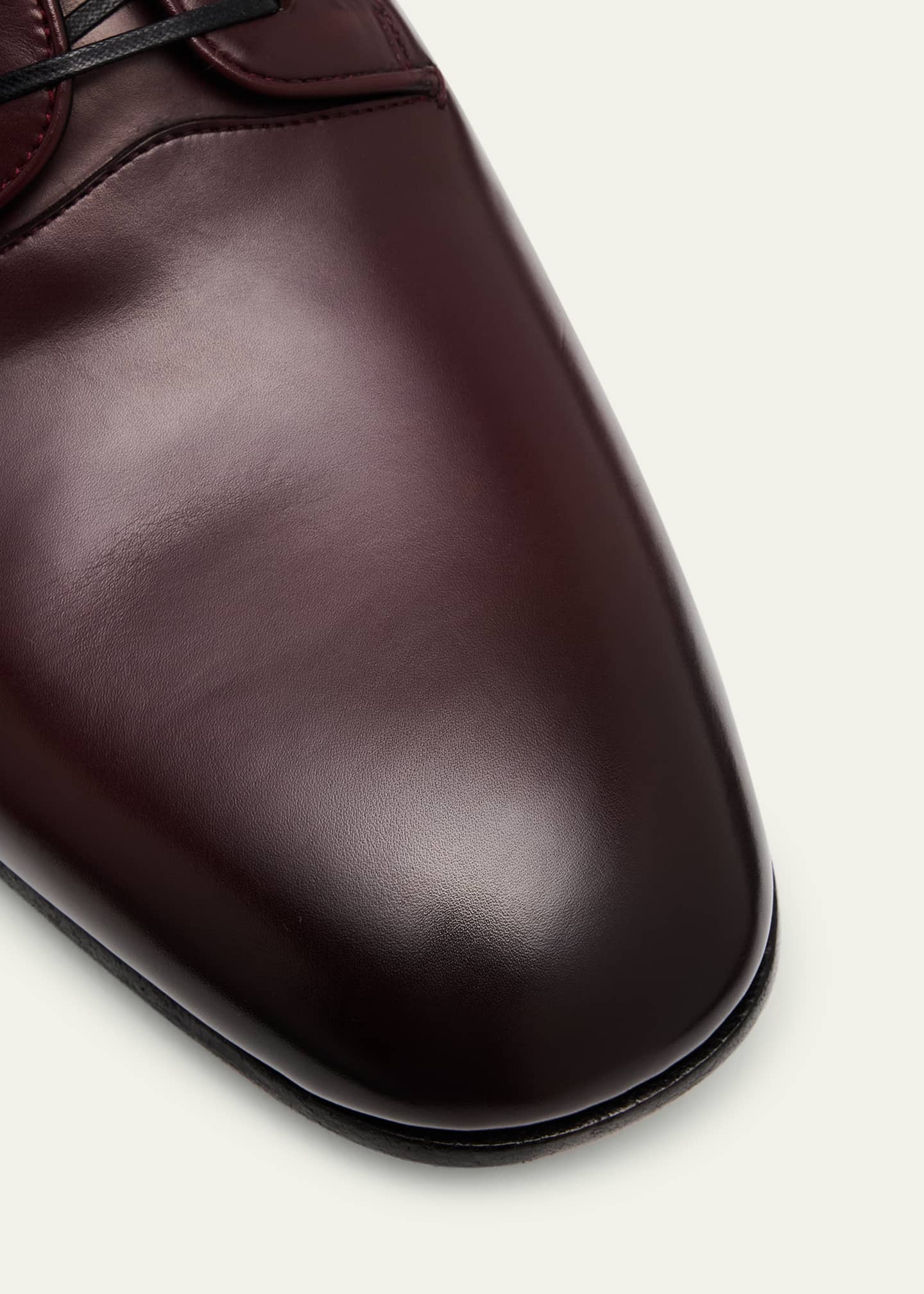 Ferragamo Men's Alicante Tramezza Calfskin Derby Shoes Image 5 of 6