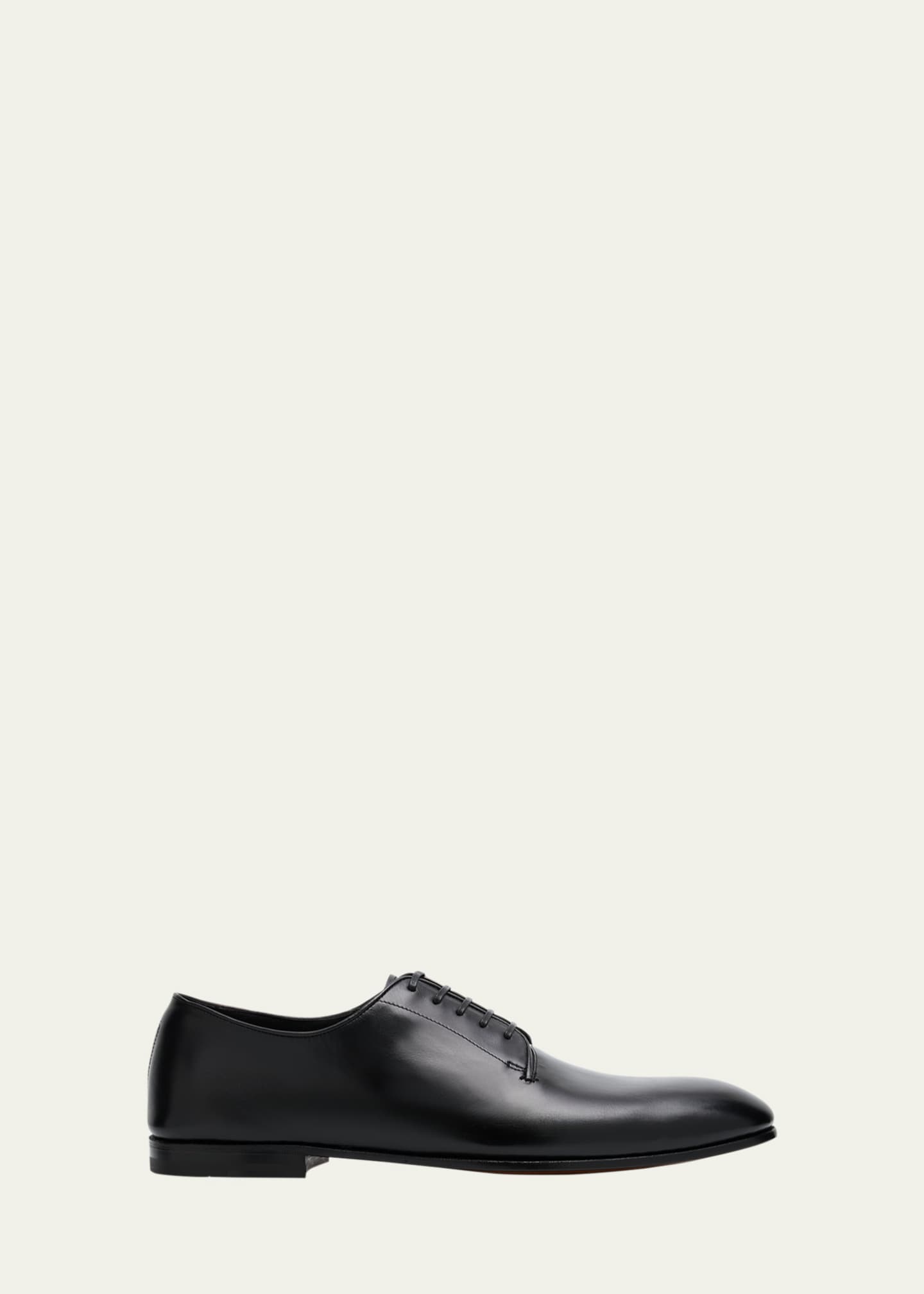 Ferragamo Men's Alicante Tramezza Calfskin Derby Shoes Image 1 of 6