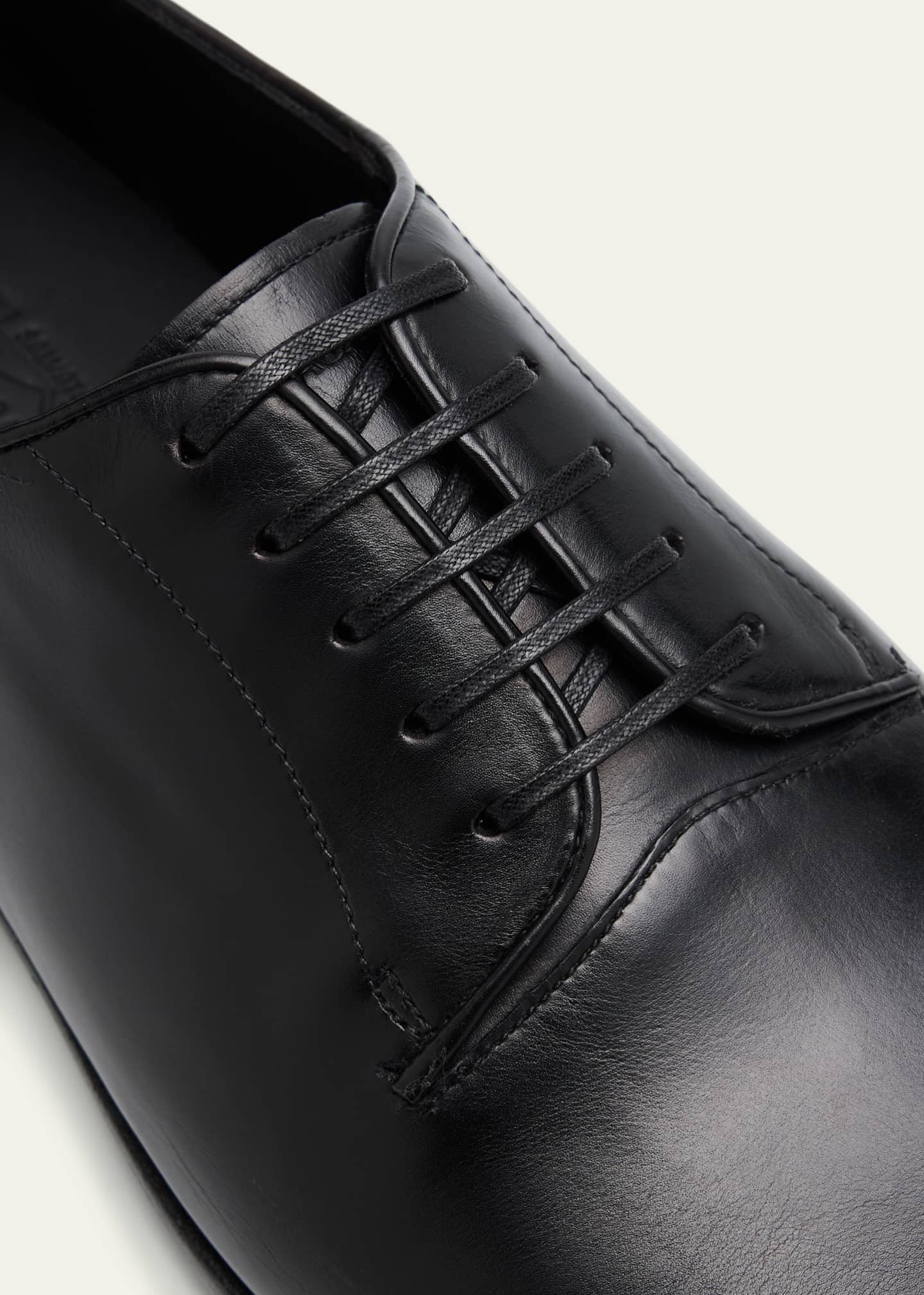 Ferragamo Men's Alicante Tramezza Calfskin Derby Shoes Image 5 of 6