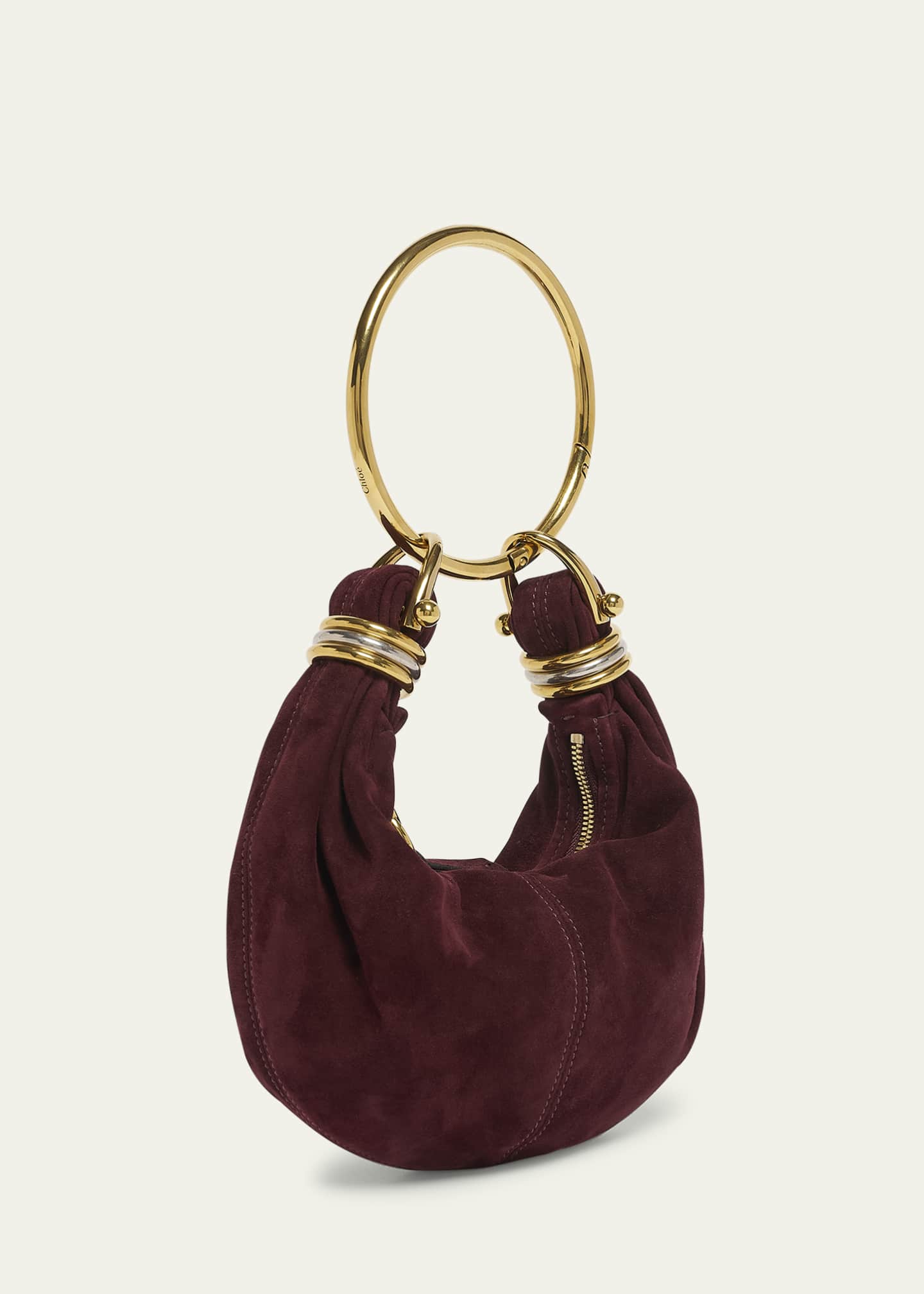 Chloe Bracelet Hobo Bag in Suede Image 3 of 6