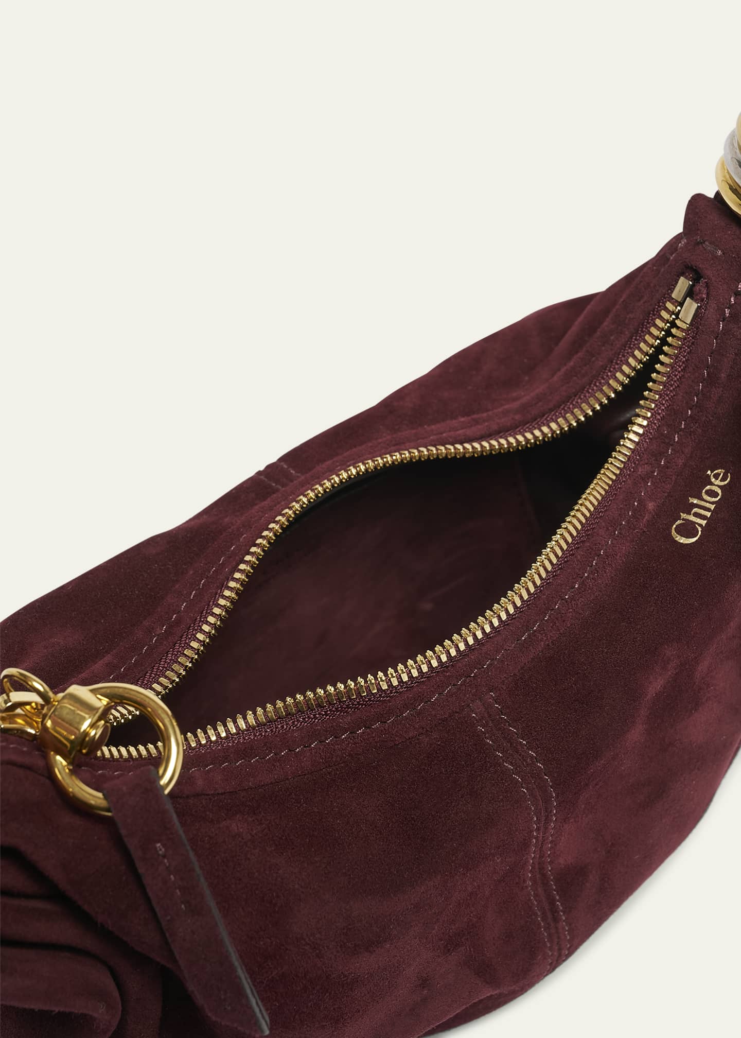 Chloe Bracelet Hobo Bag in Suede Image 4 of 6