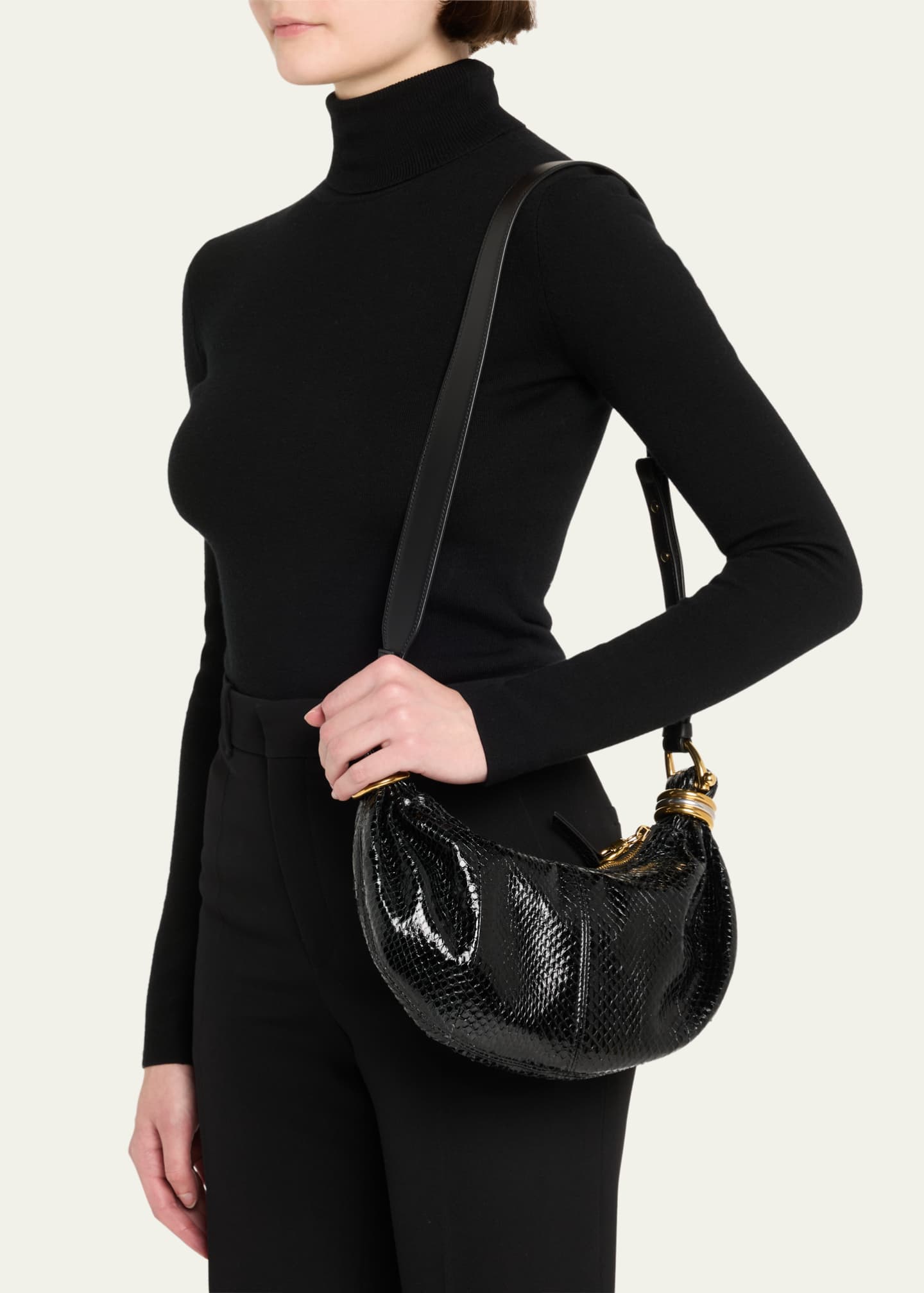 Chloe Bracelet Hobo Bag in Snakeskin Image 2 of 6