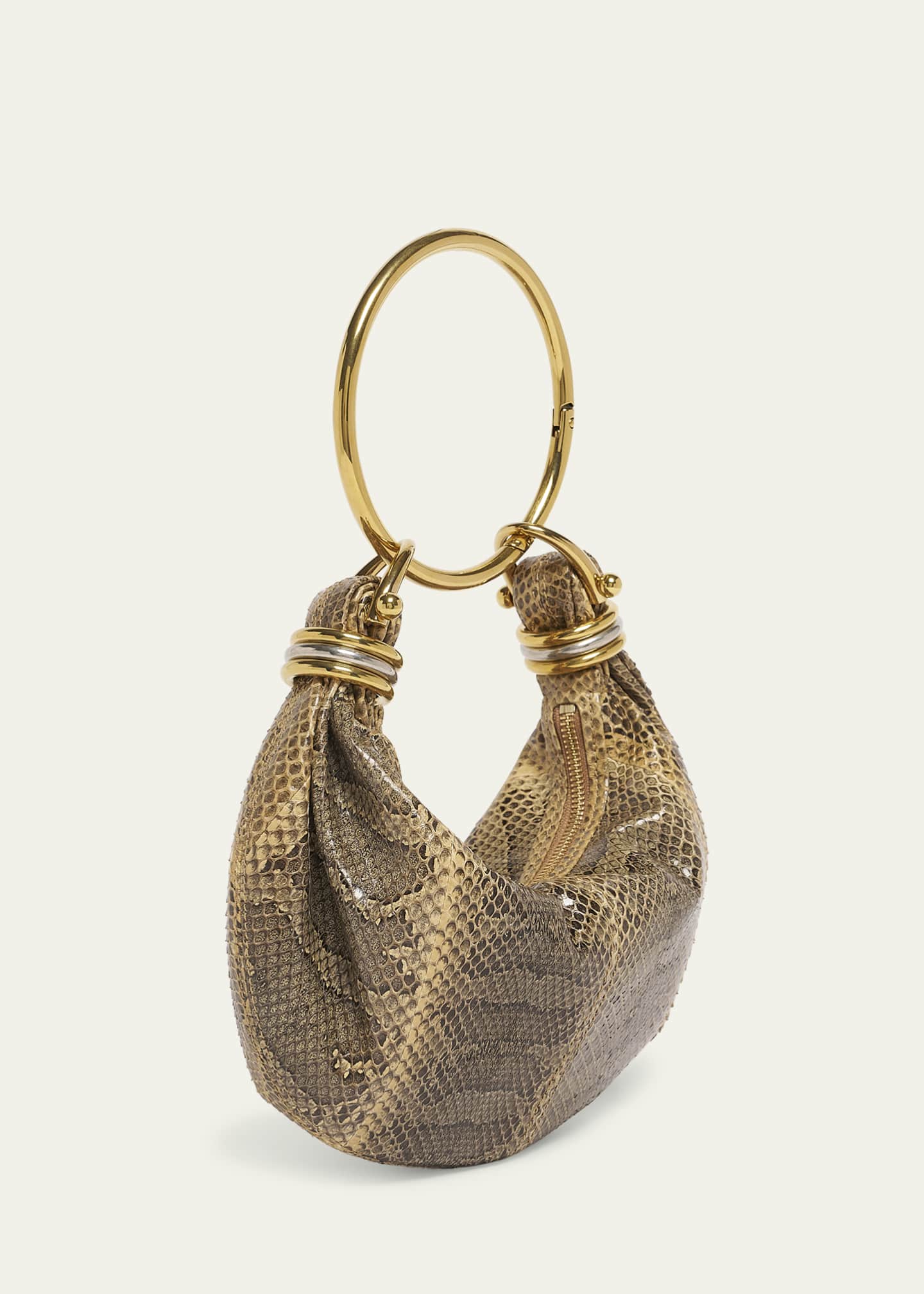 Chloe Bracelet Hobo Bag in Snakeskin Image 3 of 6