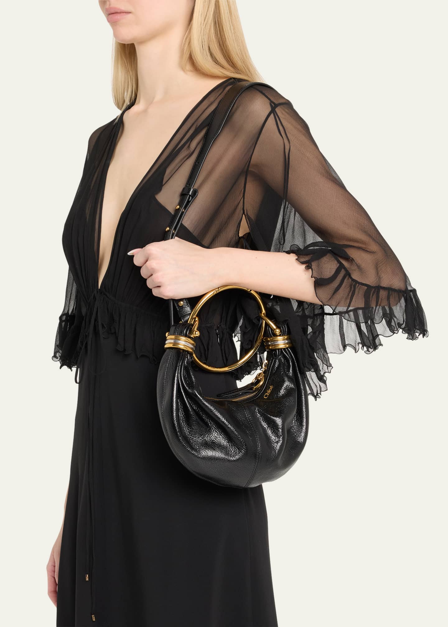 Chloe Mini Bracelet Grained Leather Crossbody Bag Image 2 of 6