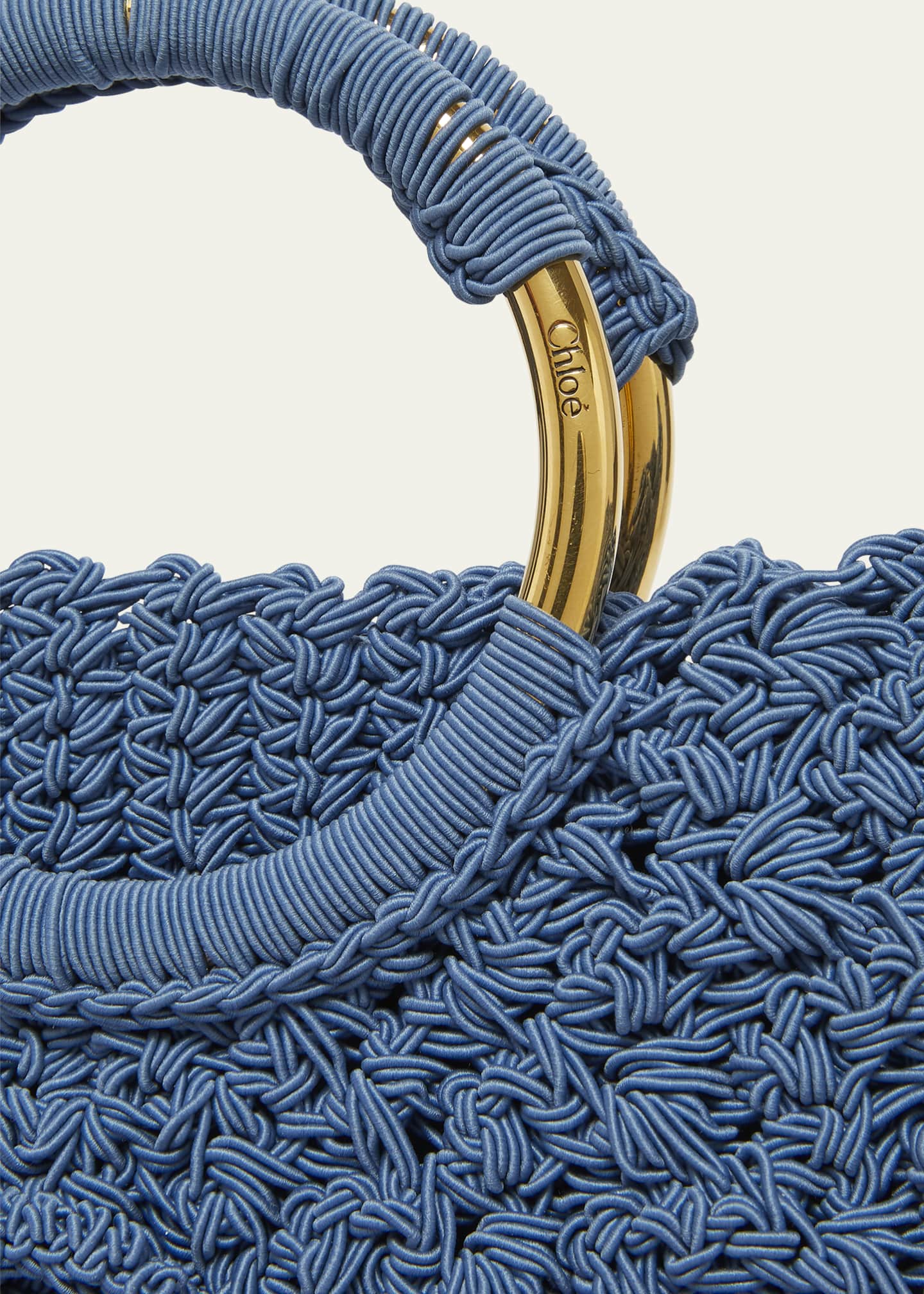 Chloe Passementerie Crochet Top-Handle Bag in Fabric Image 6 of 6
