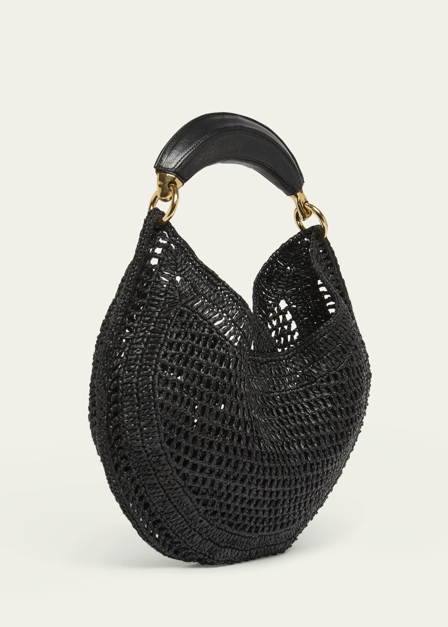 Chloe Summer Banana Top-Handle Bag in Crochet Fabric Image 3 of 6