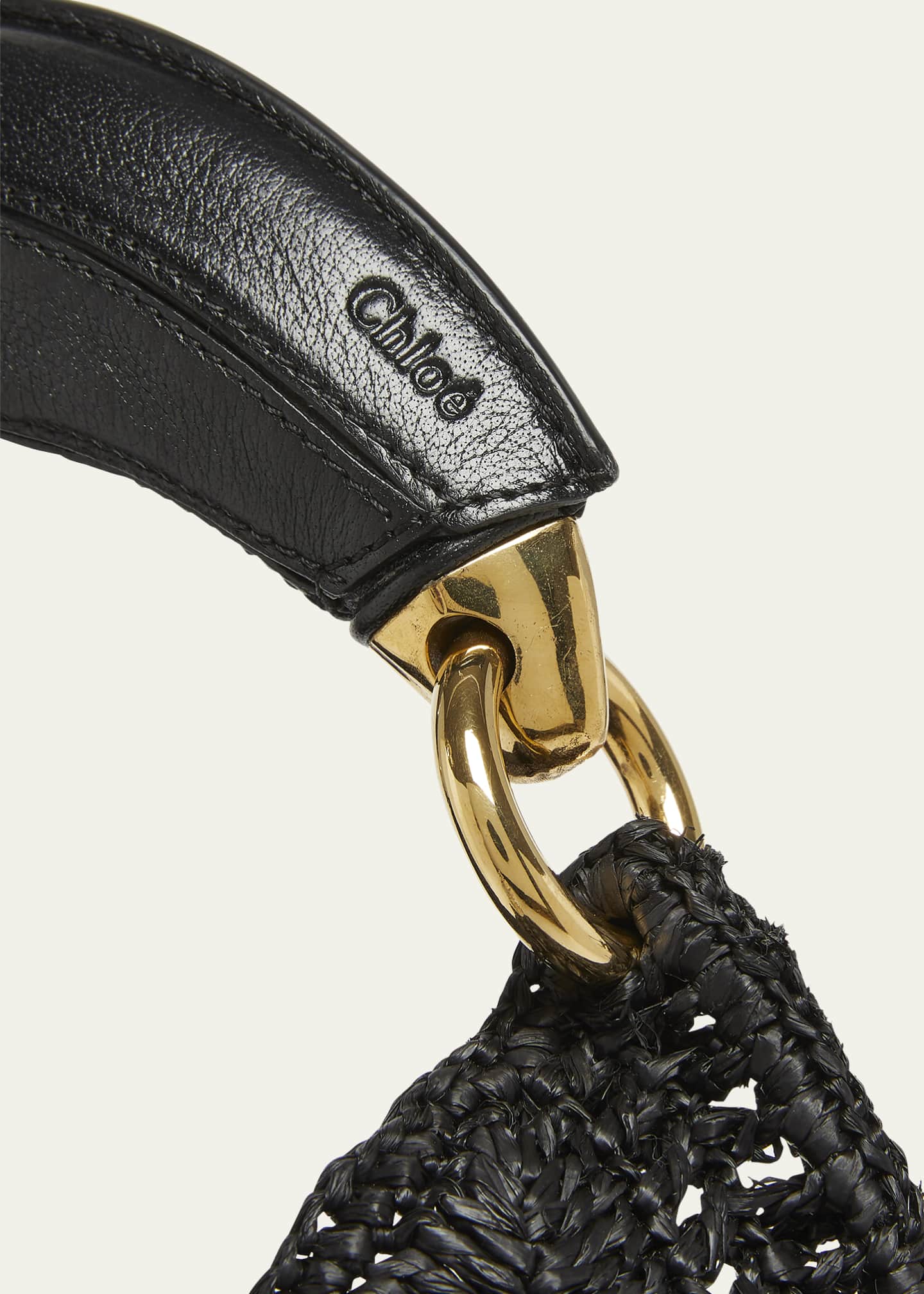 Chloe Summer Banana Top-Handle Bag in Crochet Fabric Image 6 of 6