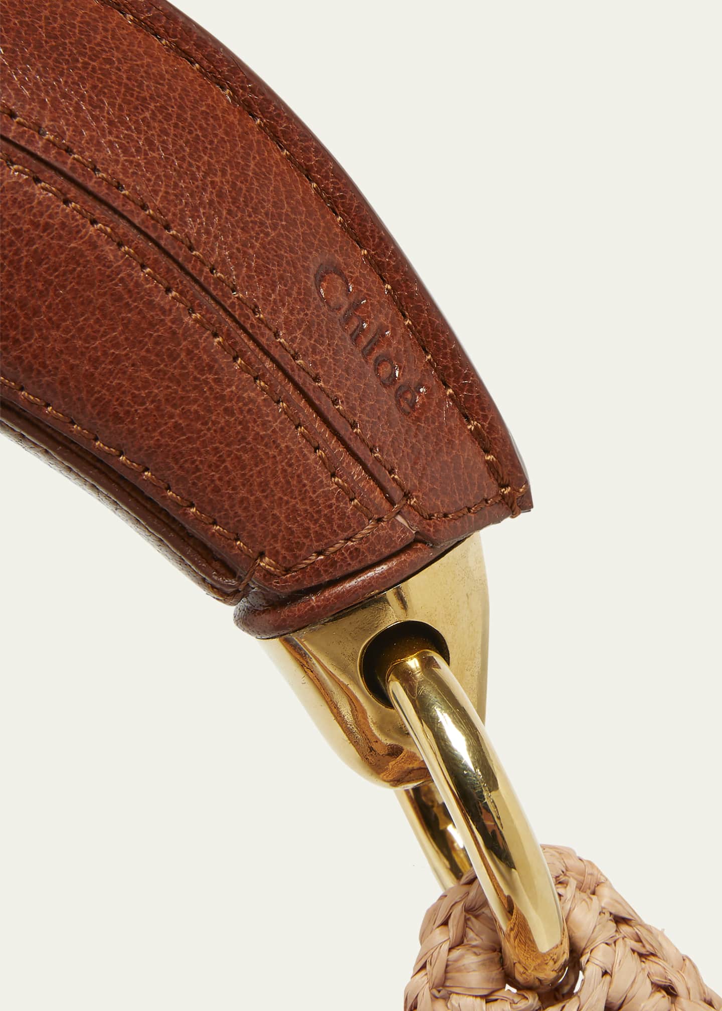 Chloe Summer Banana Top-Handle Bag in Crochet Fabric Image 6 of 6