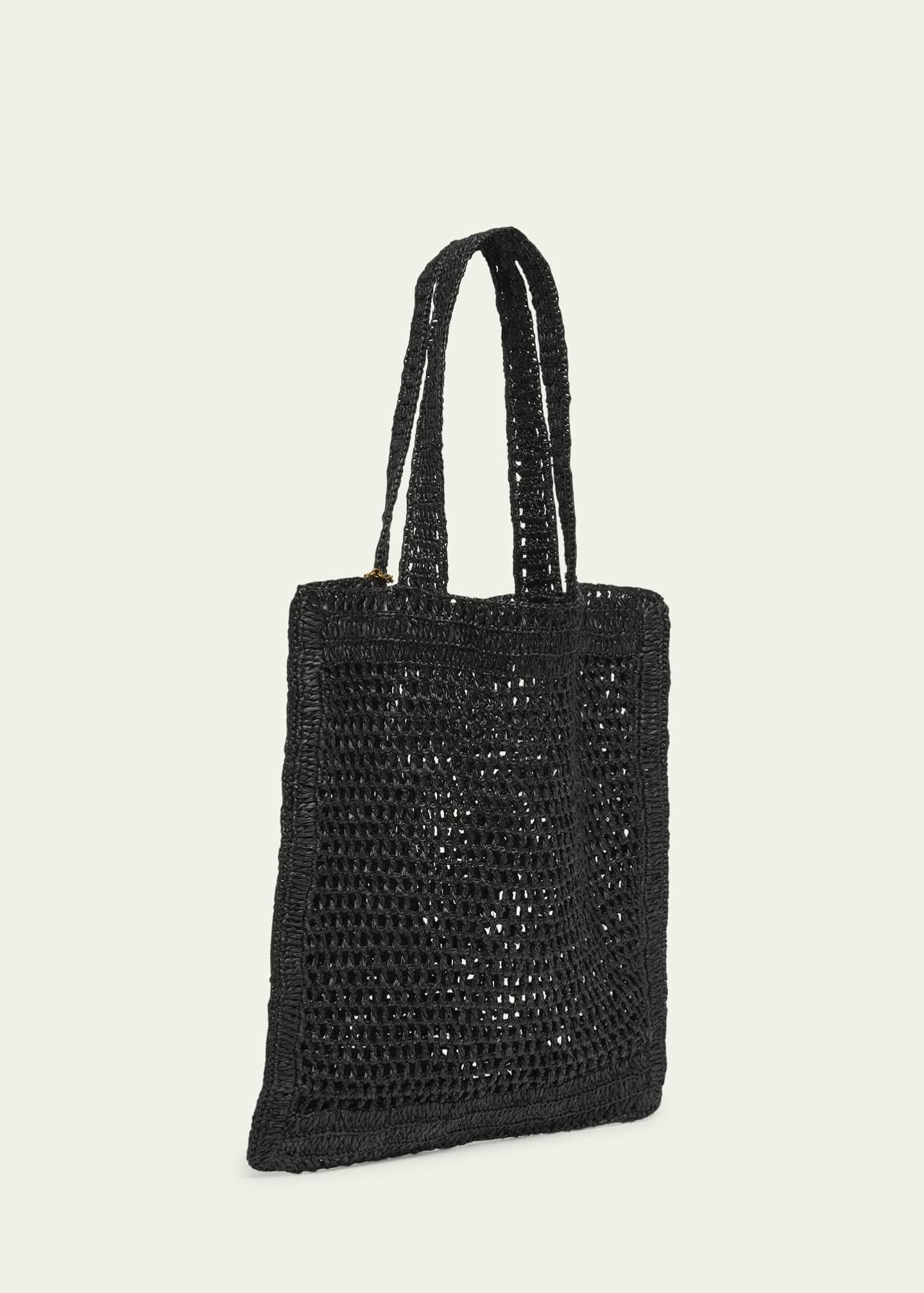 Chloe Summer Banana Tote Bag in Crochet Fabric Image 3 of 6