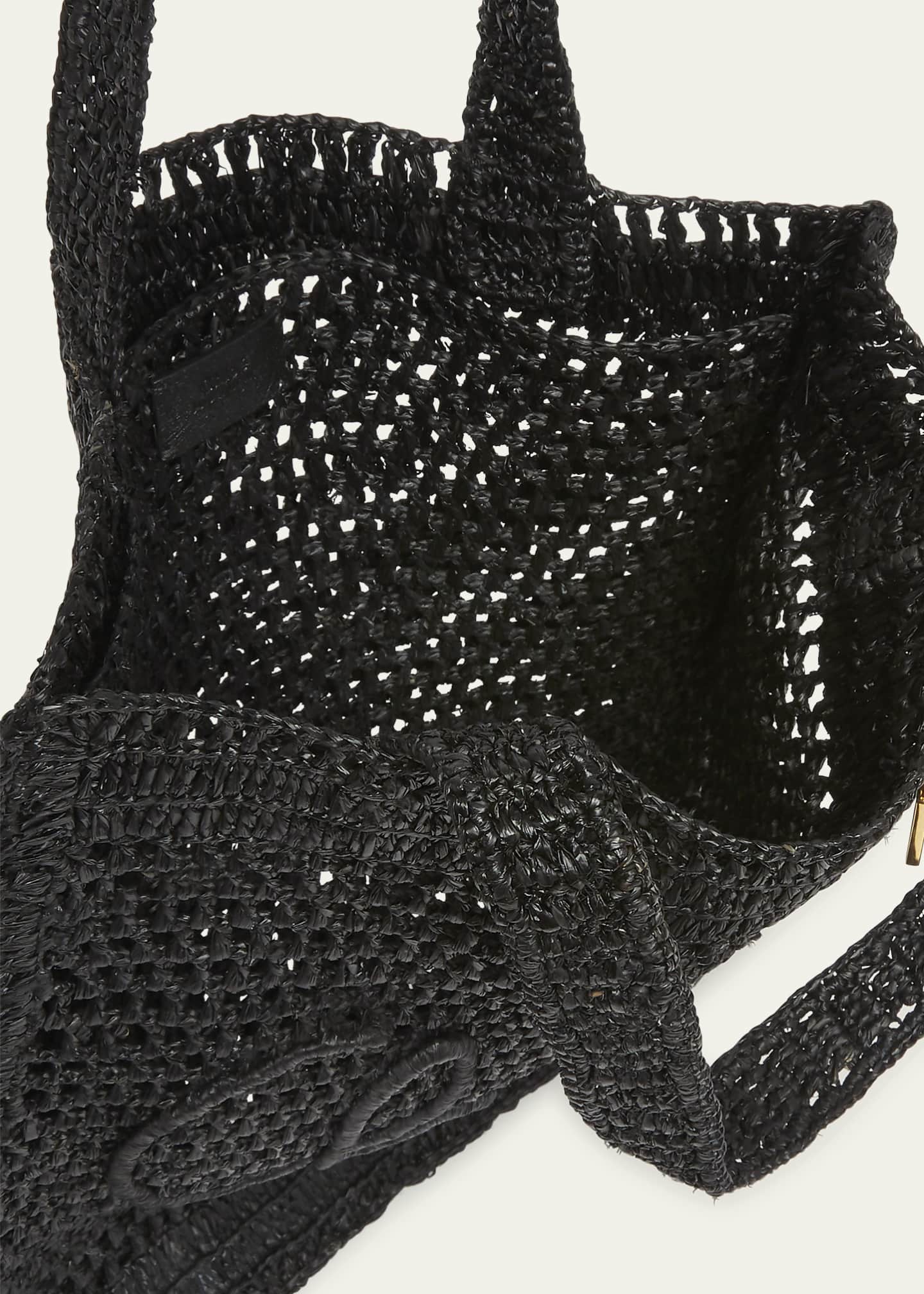 Chloe Summer Banana Tote Bag in Crochet Fabric Image 4 of 6