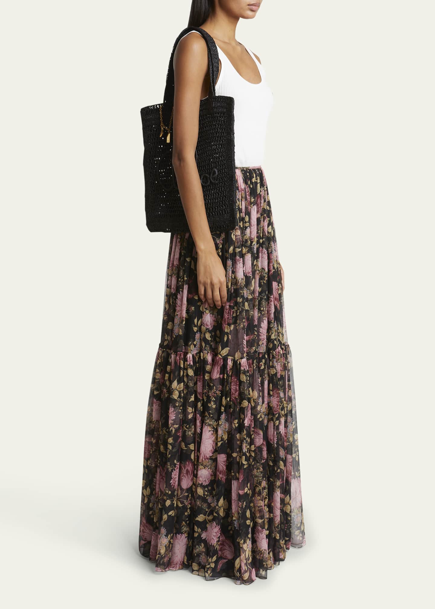 Chloe Summer Banana Tote Bag in Crochet Fabric Image 5 of 6