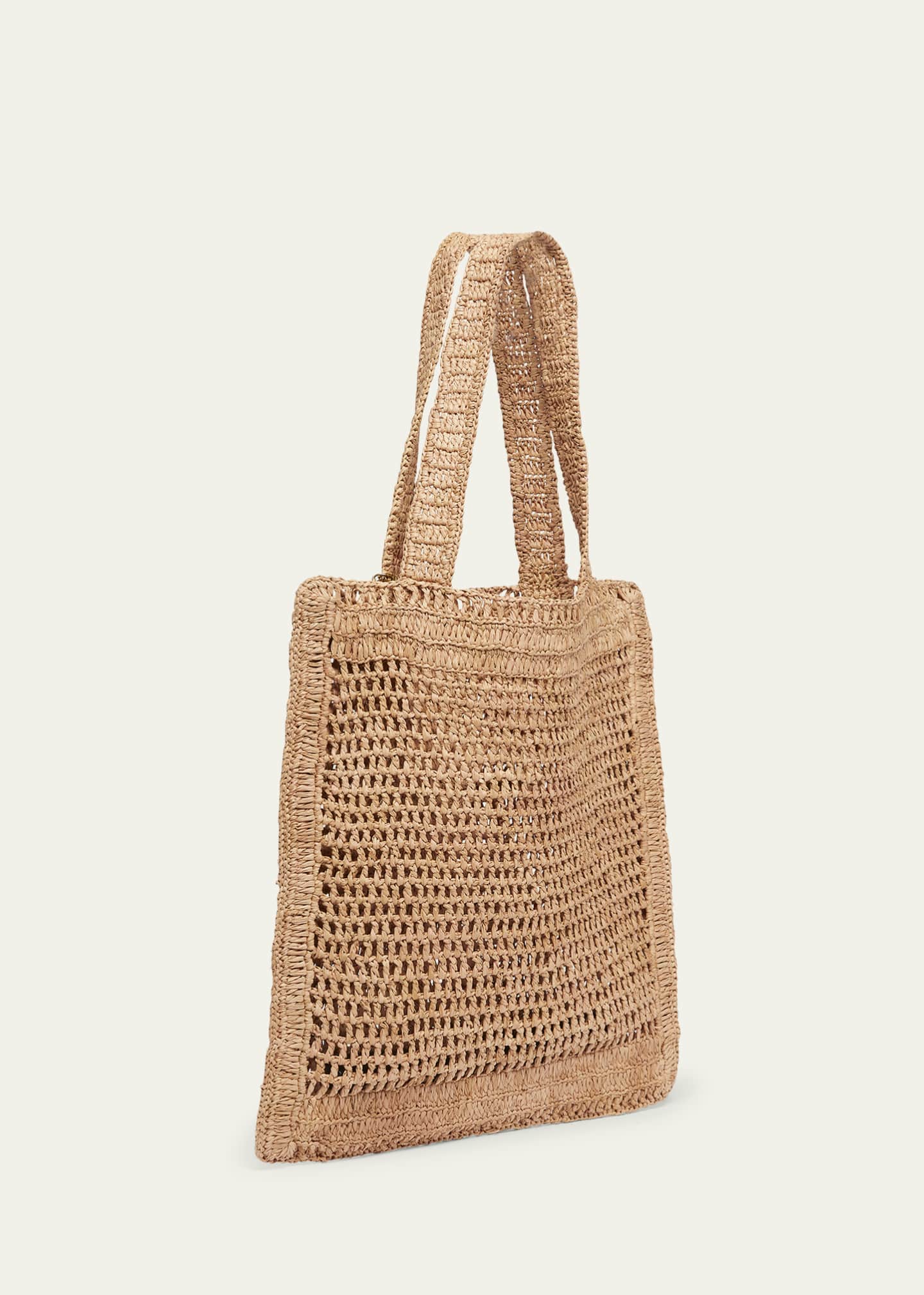 Chloe Summer Banana Tote Bag in Crochet Fabric Image 3 of 6