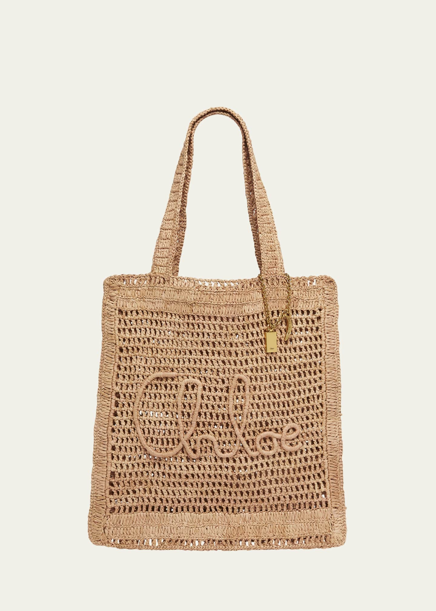 Chloe Summer Banana Tote Bag in Crochet Fabric Image 1 of 6