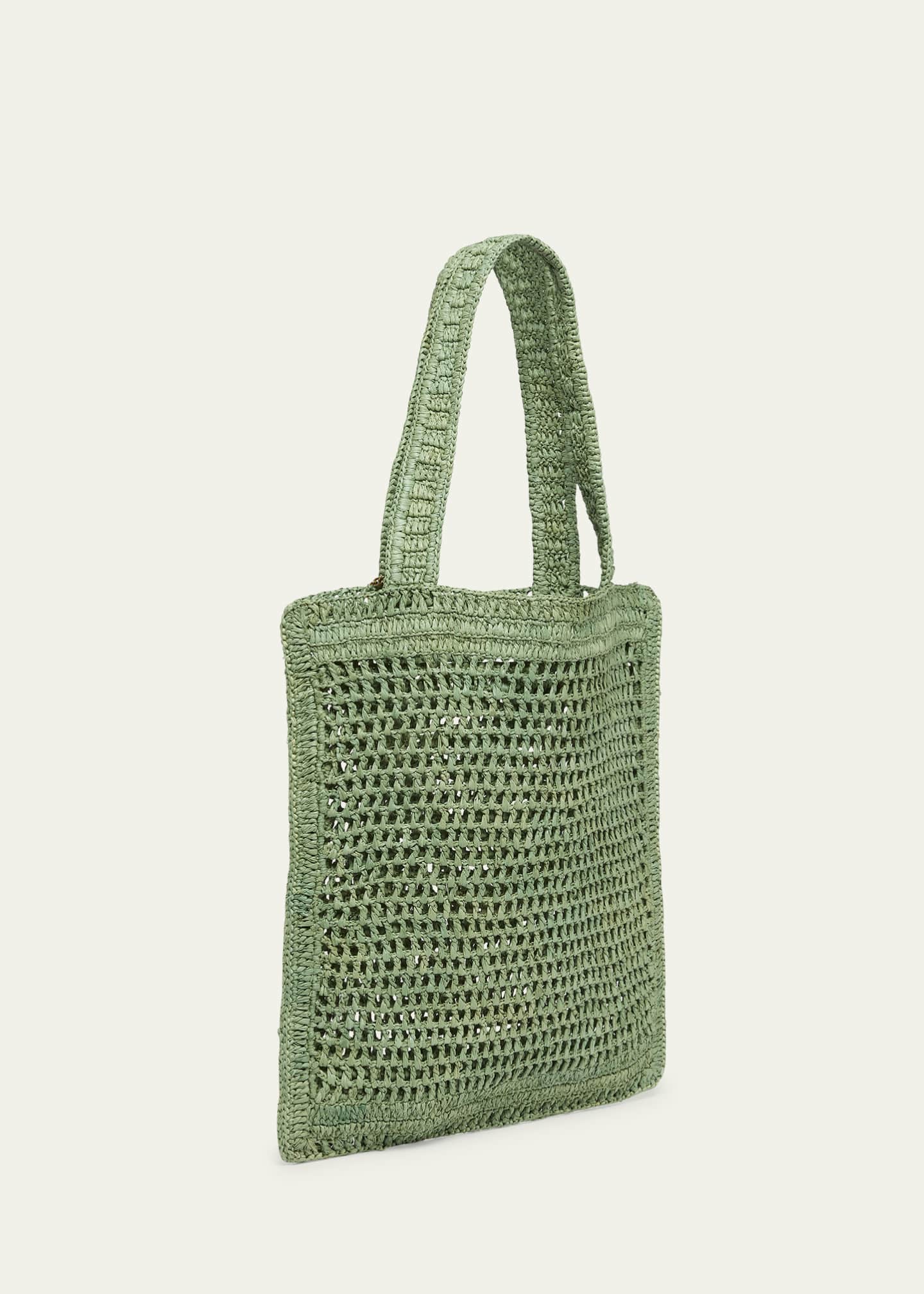 Chloe Summer Banana Tote Bag in Crochet Fabric Image 3 of 6