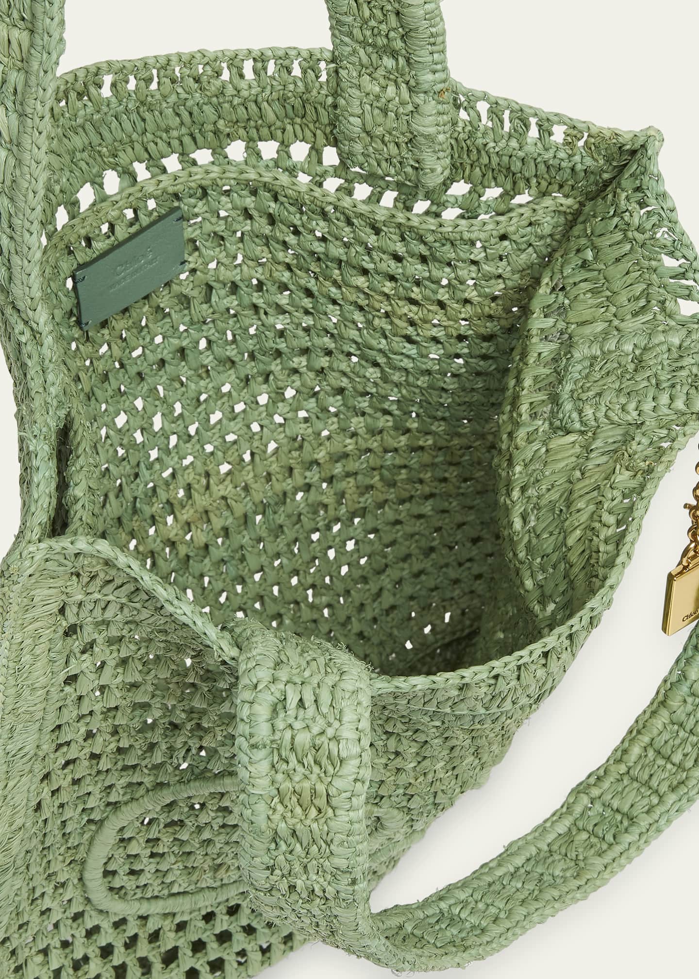 Chloe Summer Banana Tote Bag in Crochet Fabric Image 4 of 6