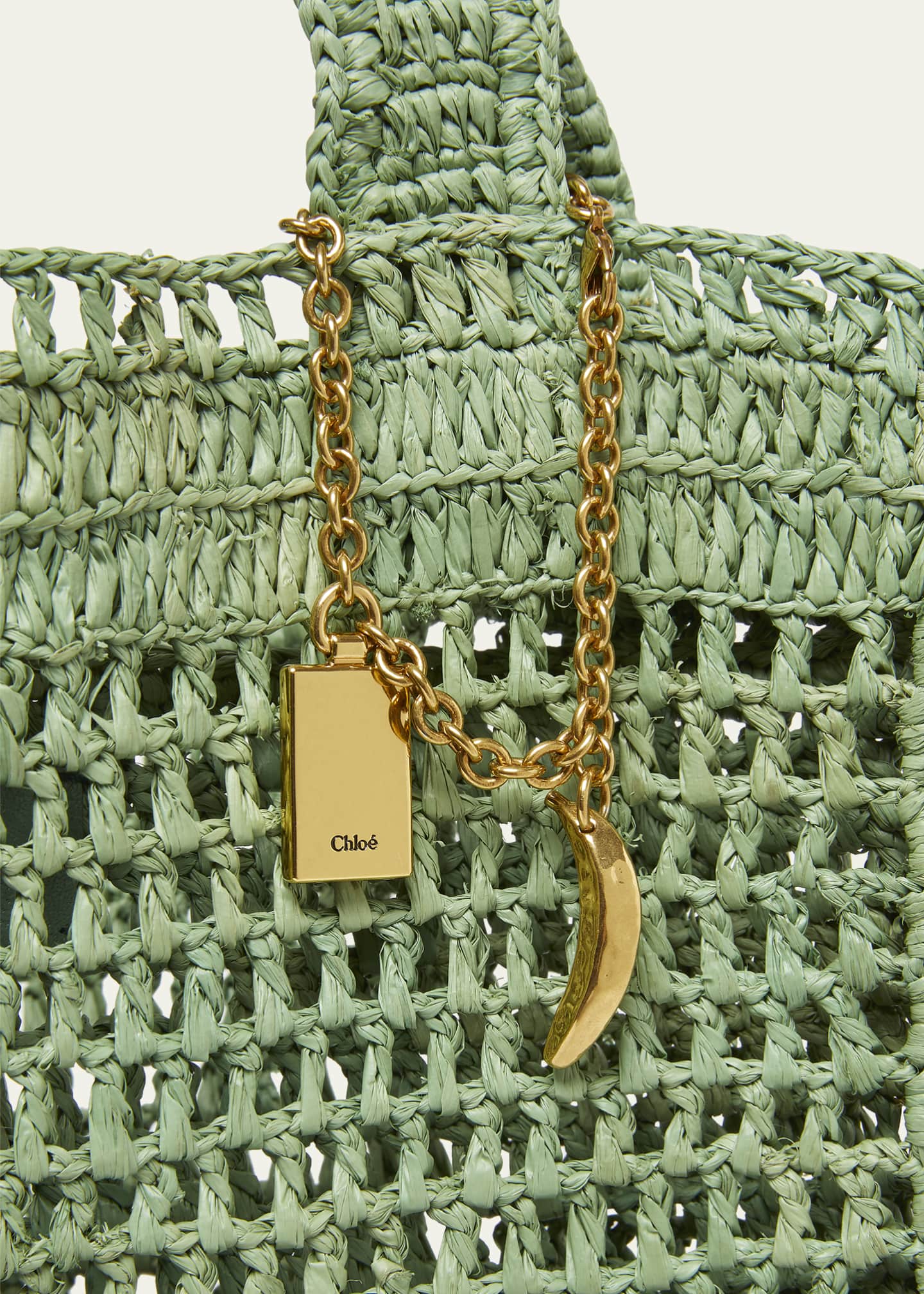 Chloe Summer Banana Tote Bag in Crochet Fabric Image 6 of 6
