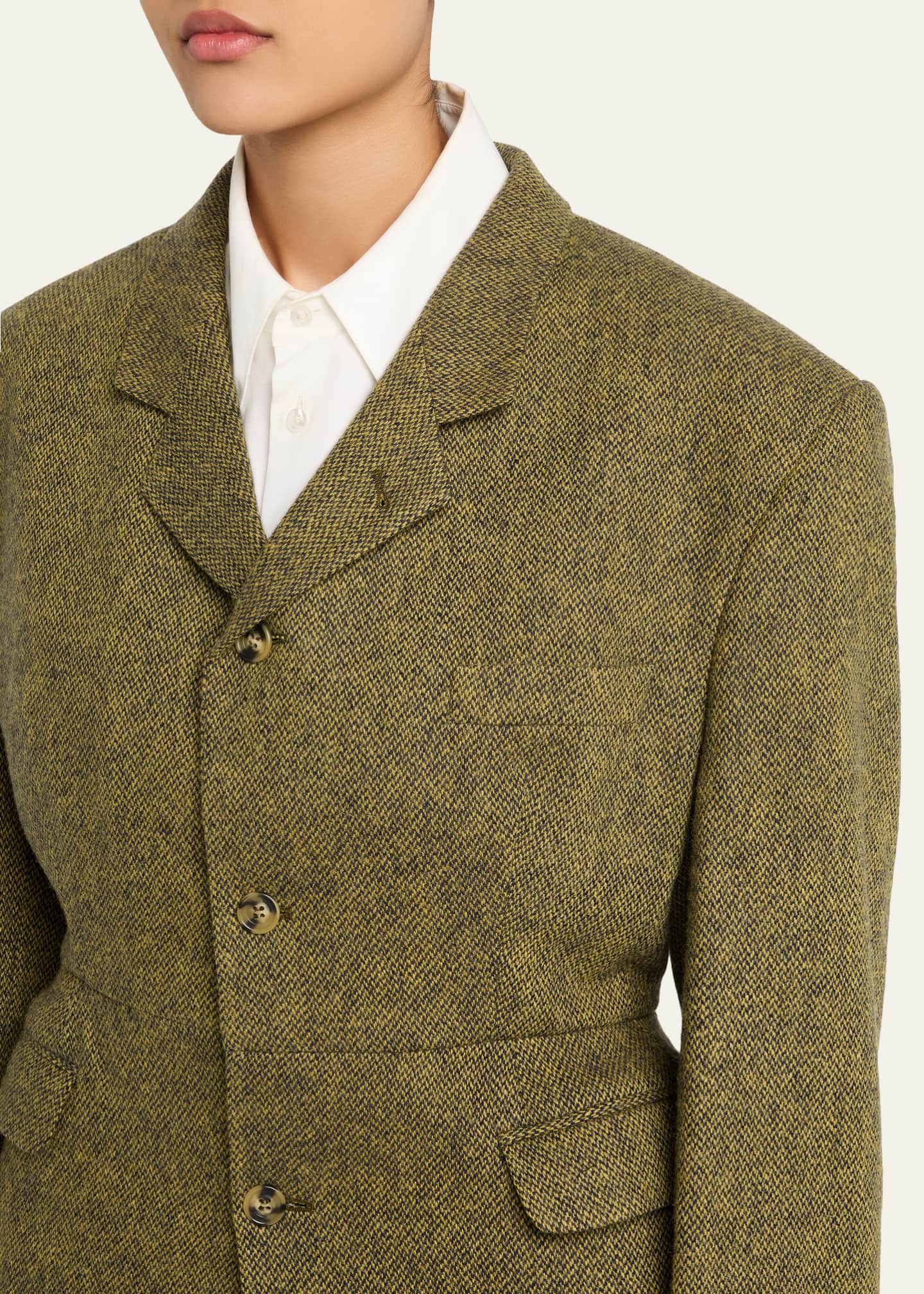 HODAKOVA Exaggerated Shoulder Blazer Image 4 of 4