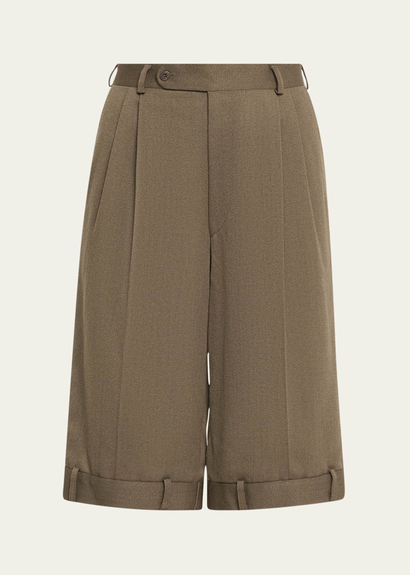 HODAKOVA Upside-Down Pleated Bermuda Shorts Image 1 of 5