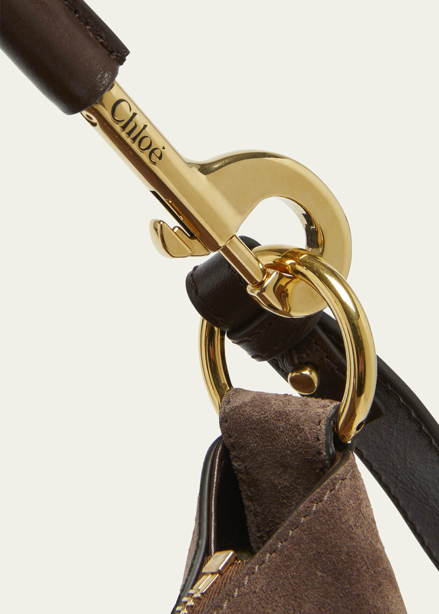 Chloe Medium Camera Shoulder Bag in Suede Image 6 of 6