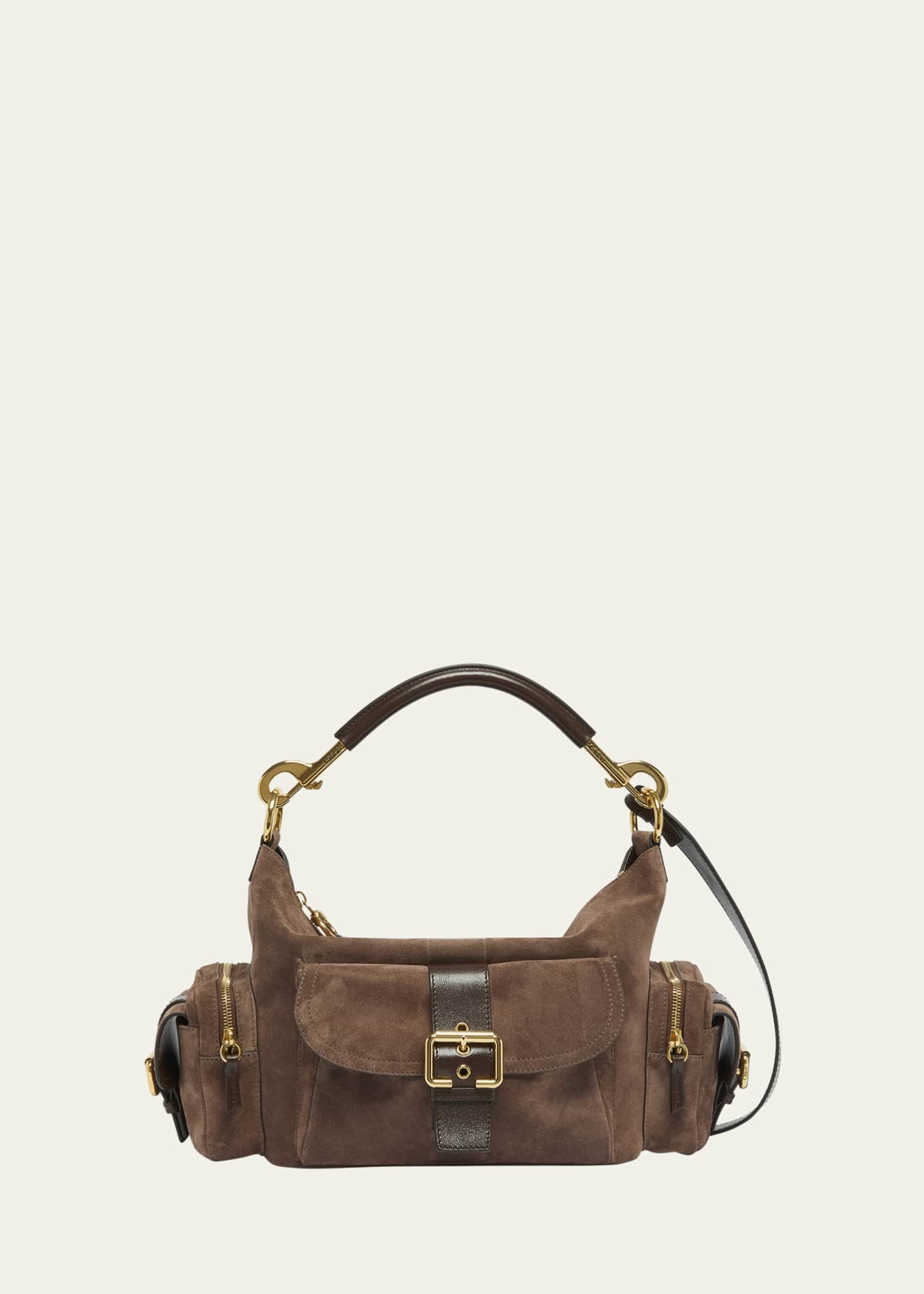 Chloe Medium Camera Shoulder Bag in Suede Image 1 of 6