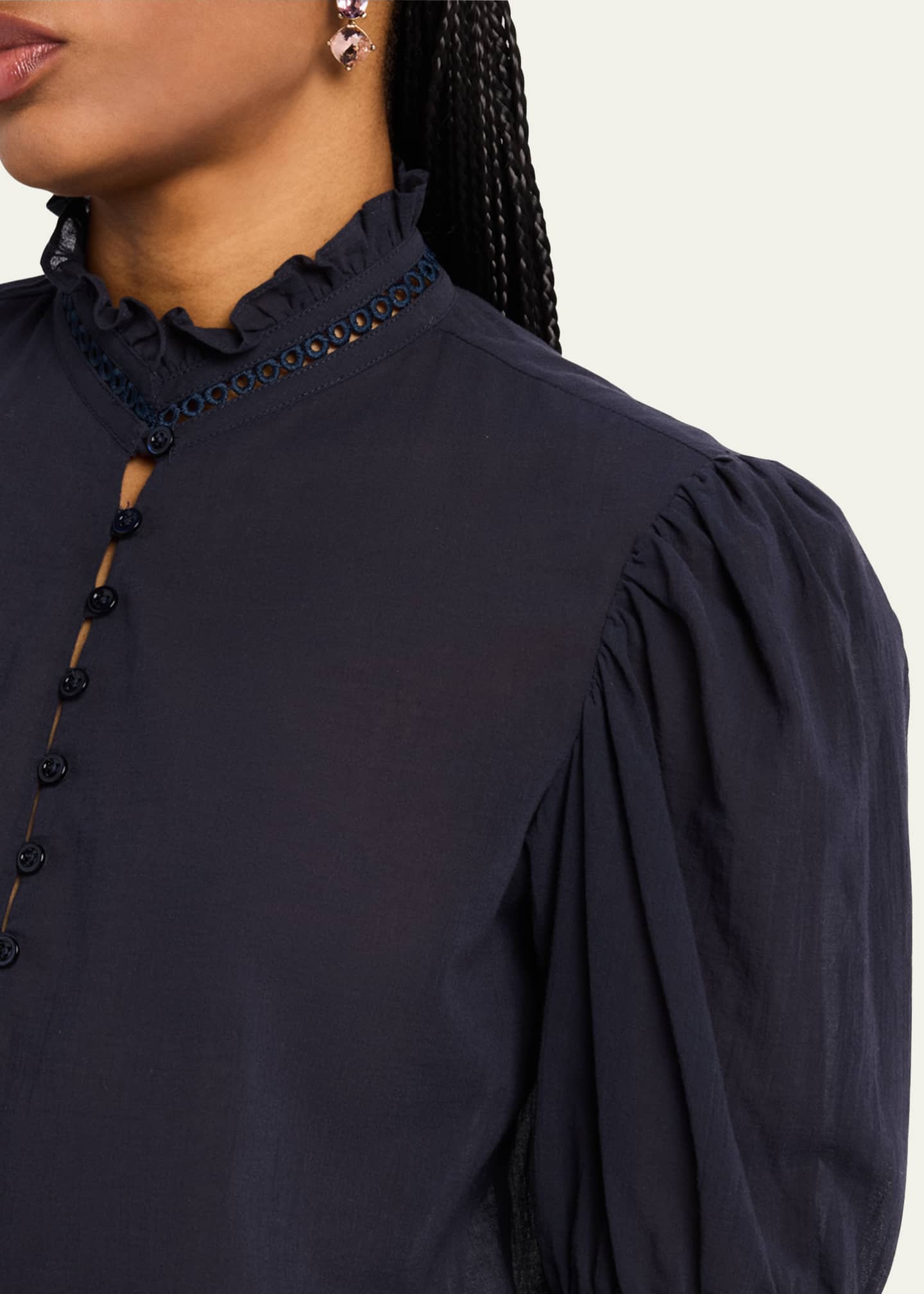 FRAME The Ruffle Collar Top Image 5 of 5