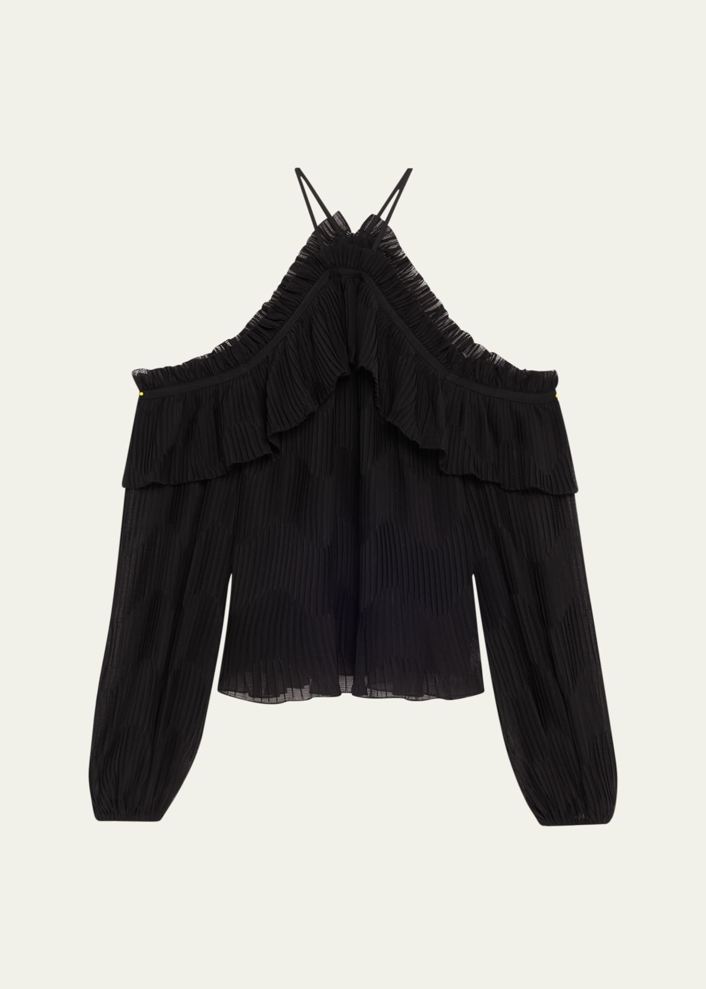 Ramy Brook Haisley Pleated Chiffon Blouse Image 1 of 5