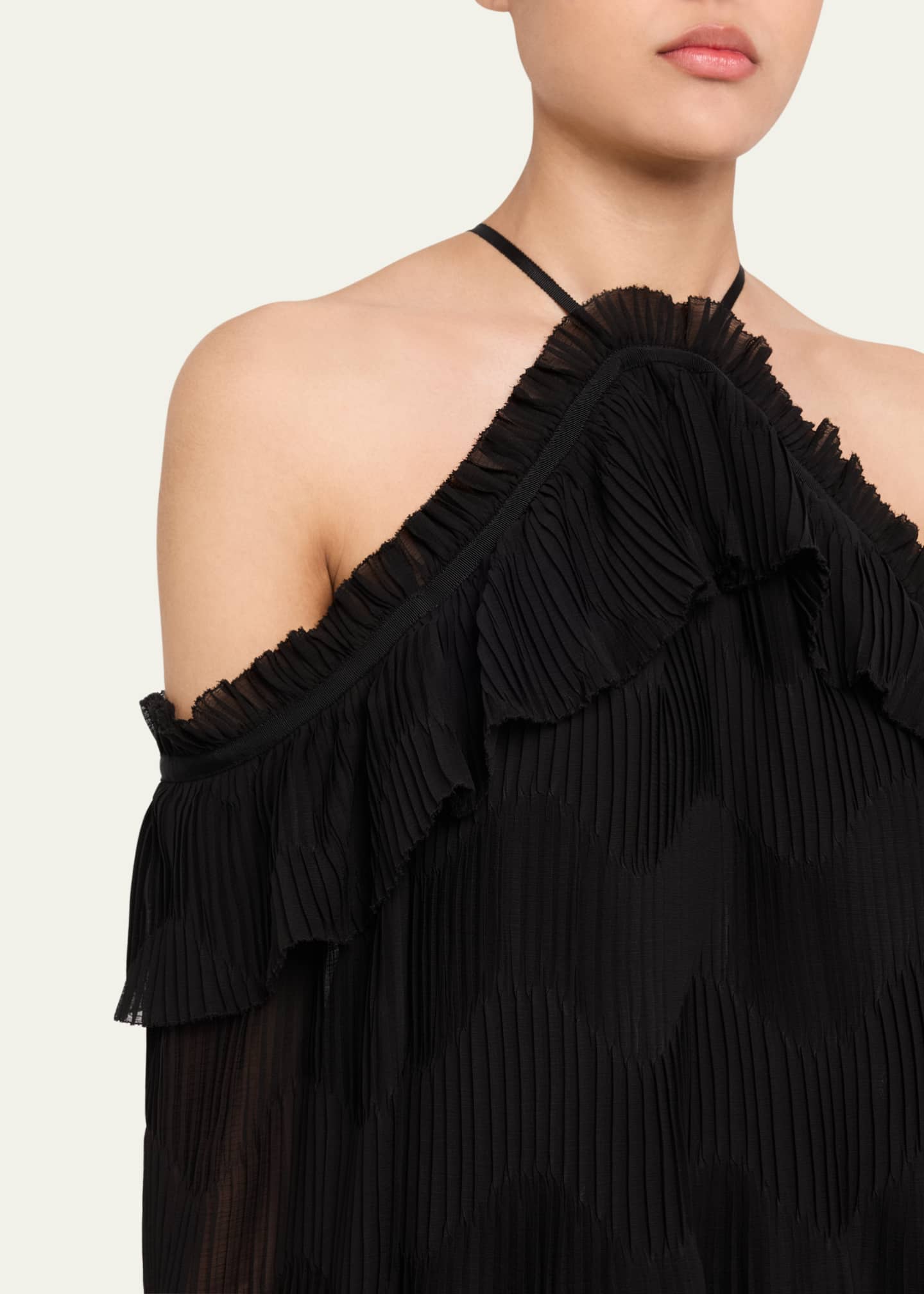 Ramy Brook Haisley Pleated Chiffon Blouse Image 5 of 5