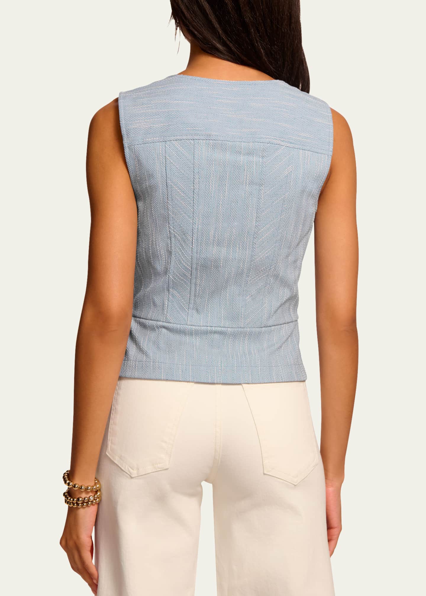 Ramy Brook Suki Textured Button-Front Top Image 2 of 4