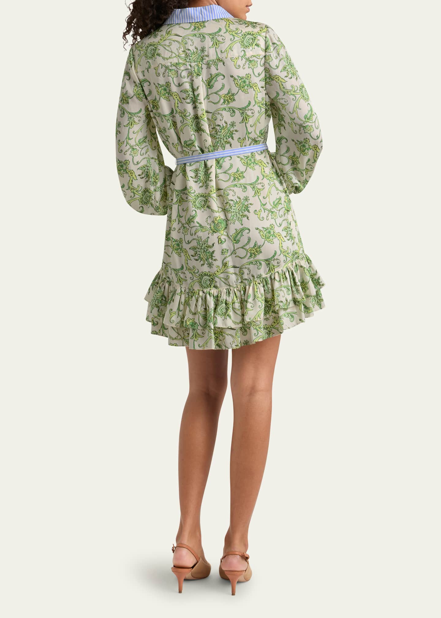 Tirza Paisley Long-Sleeve Mini Dress