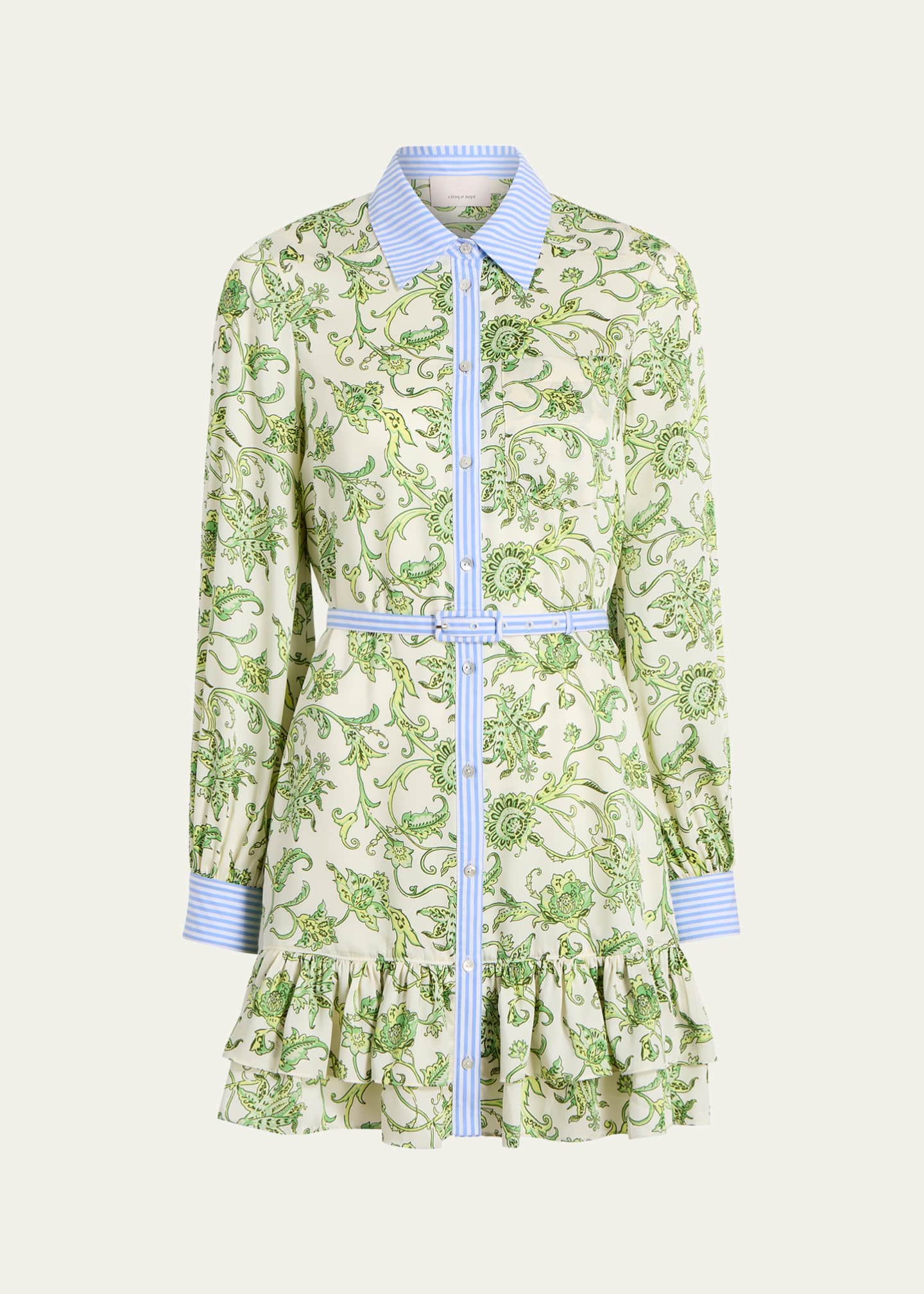Tirza Paisley Long-Sleeve Mini Dress