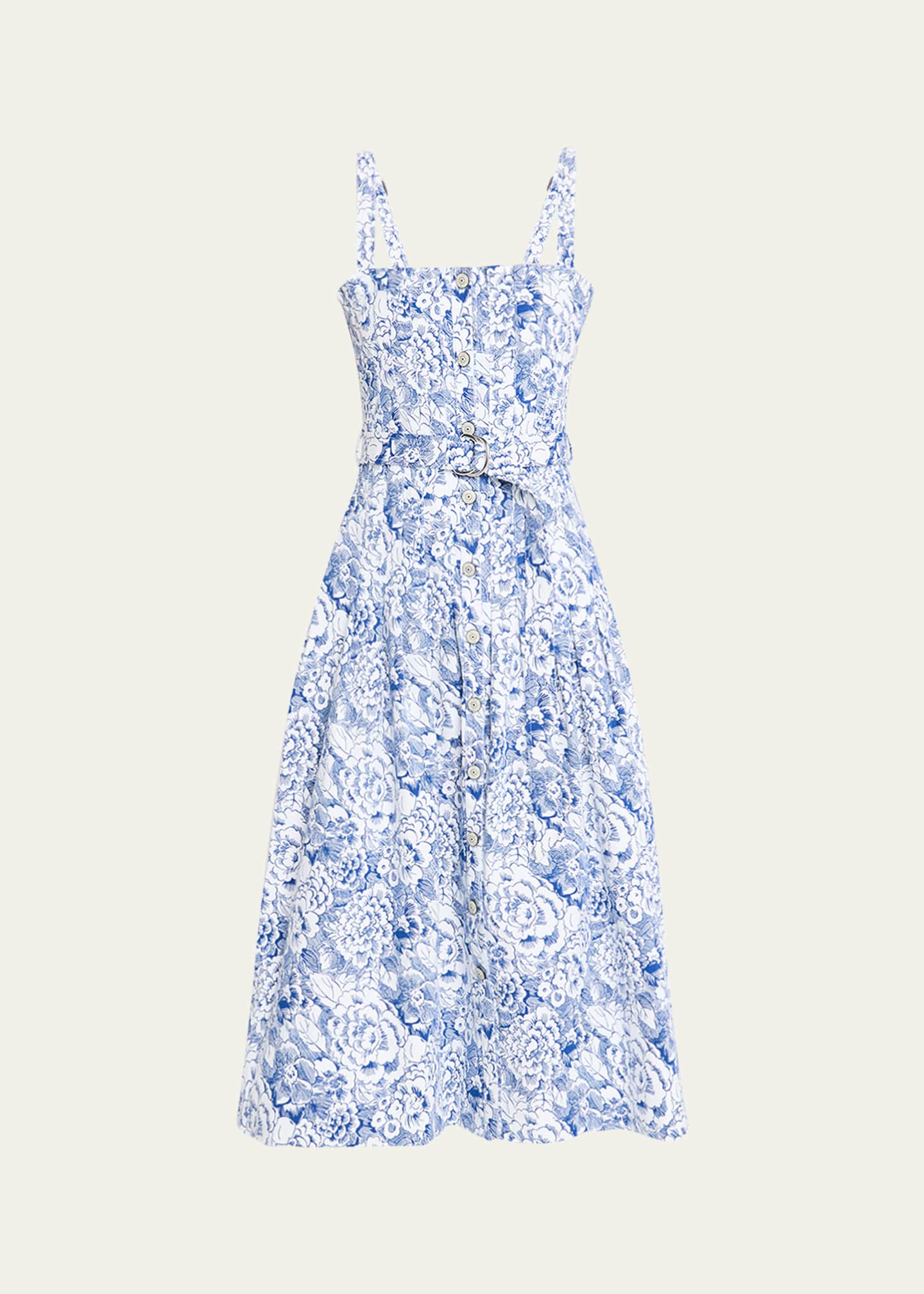Cinq a Sept Branwen Sketchbook Floral Midi Dress Image 1 of 5