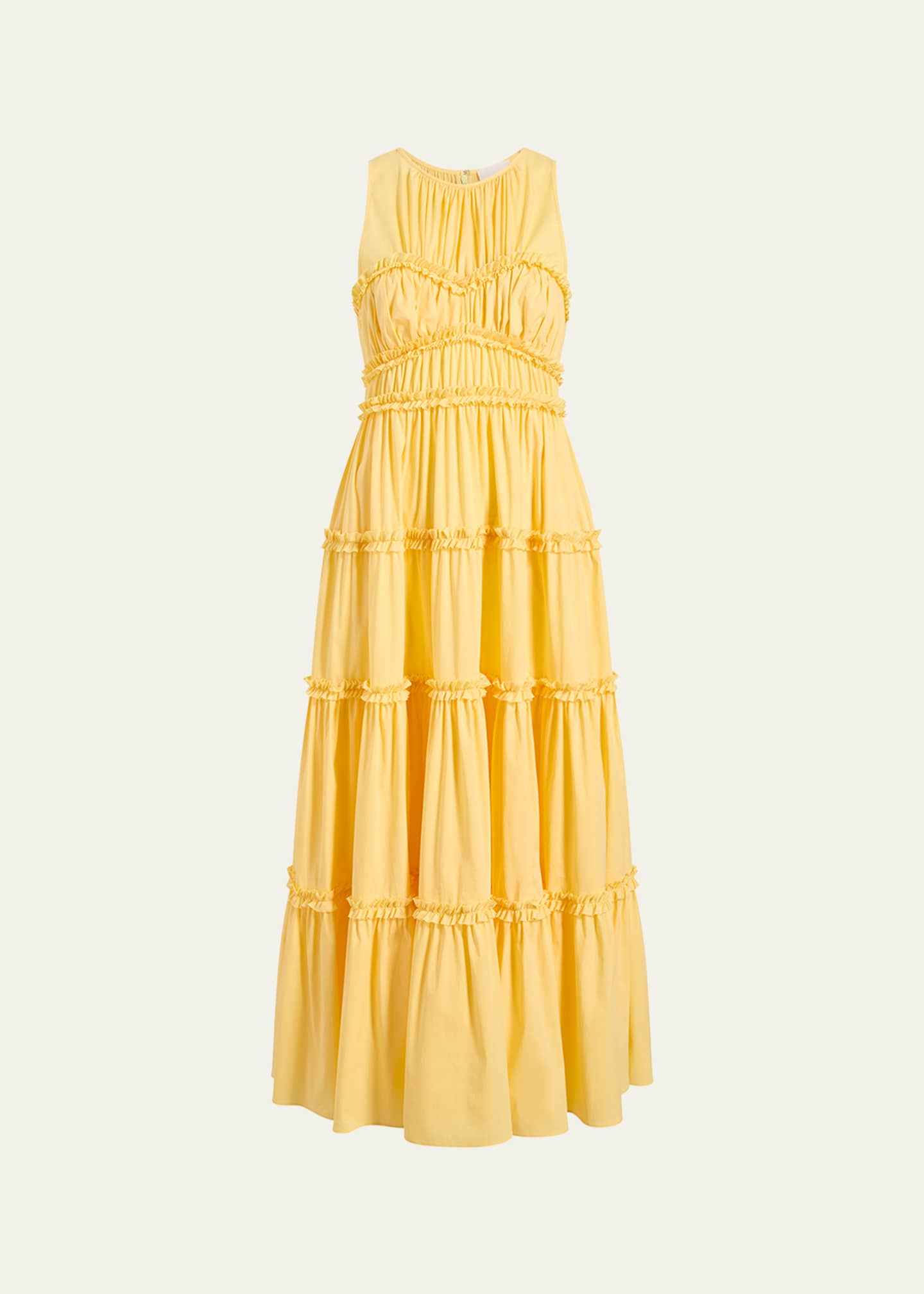 Cinq a Sept Sirrina Tiered Sleeveless Midi Dress Image 1 of 3