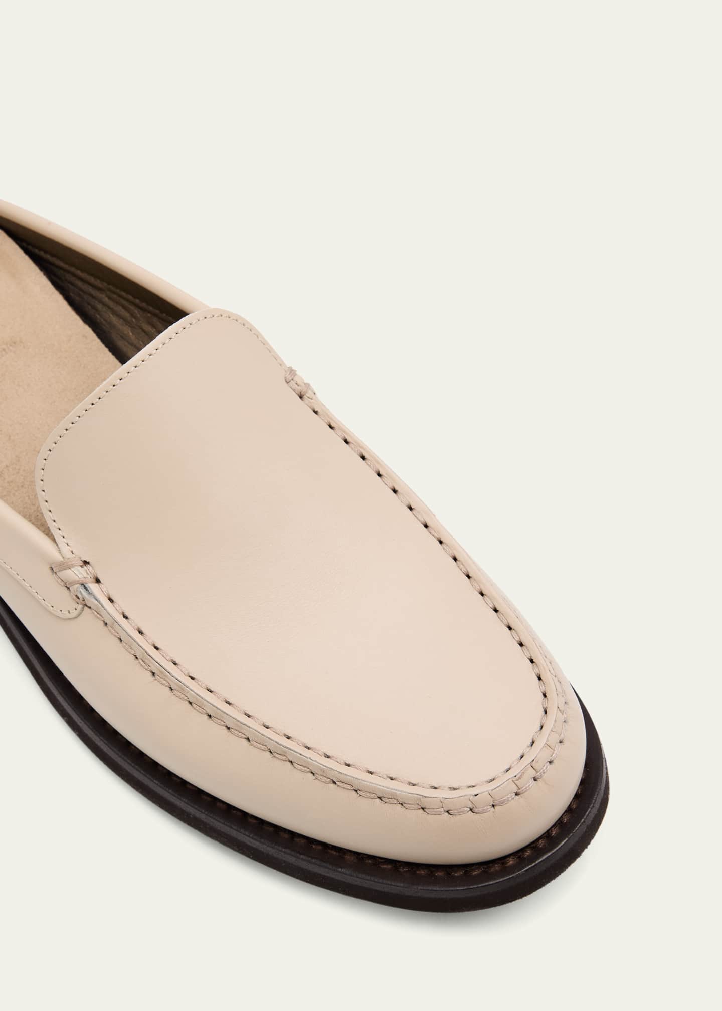 Calfskin Leather Loafer Mules