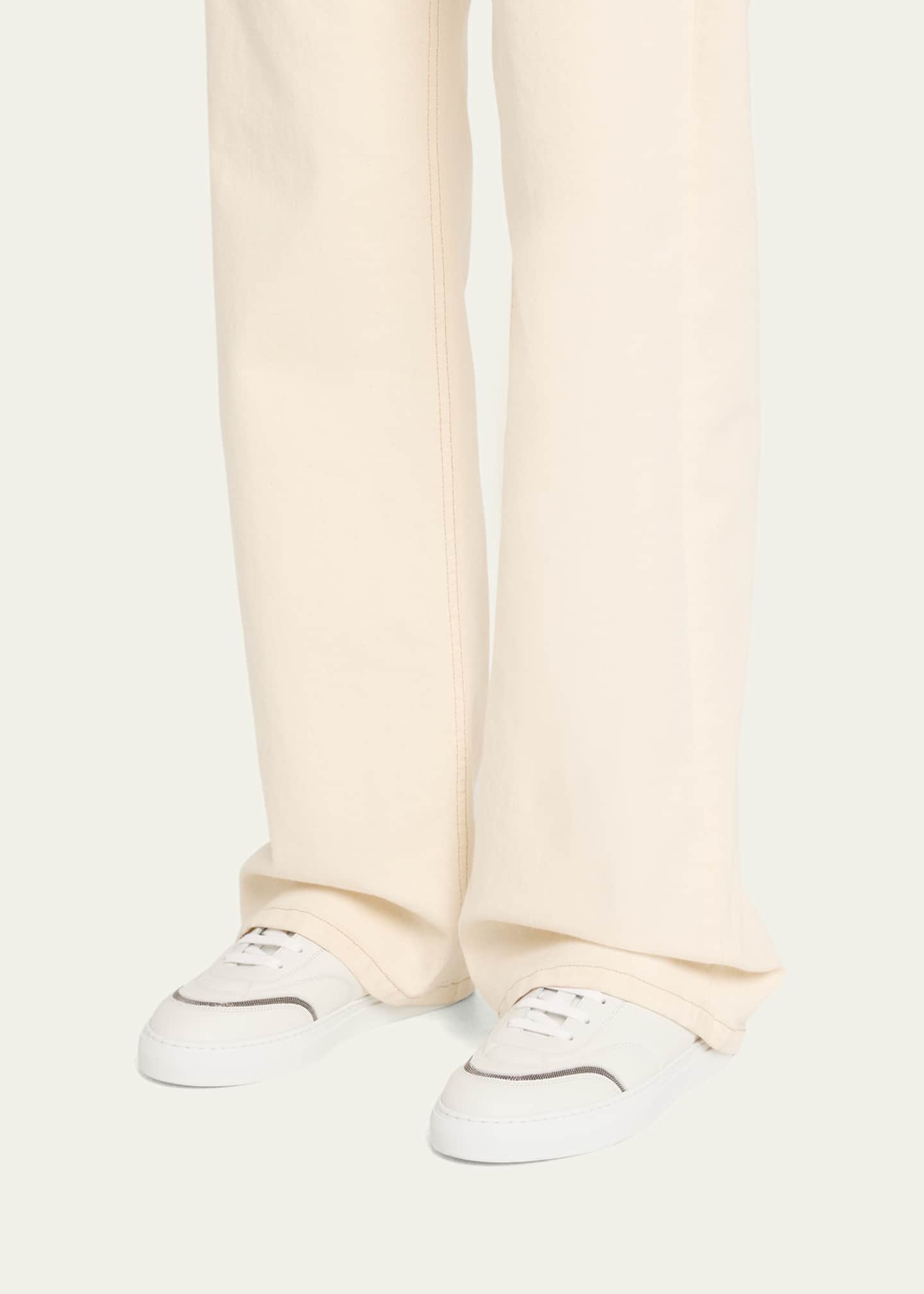Brunello Cucinelli Leather Monili Low-Top Sneakers Image 2 of 6