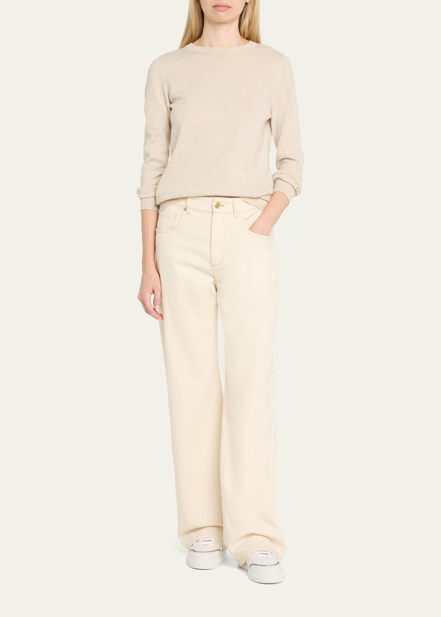 Brunello Cucinelli Leather Monili Low-Top Sneakers Image 3 of 6