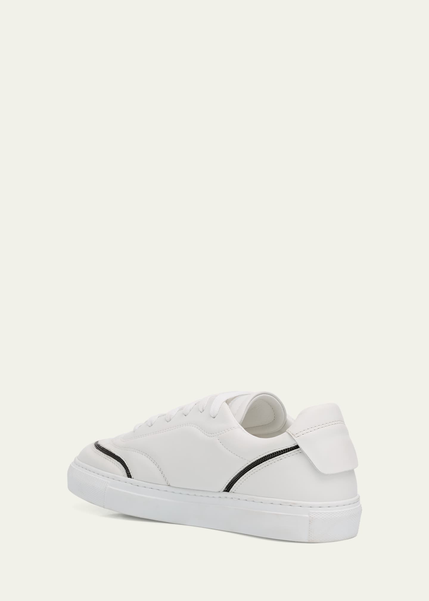 Brunello Cucinelli Leather Monili Low-Top Sneakers Image 4 of 6