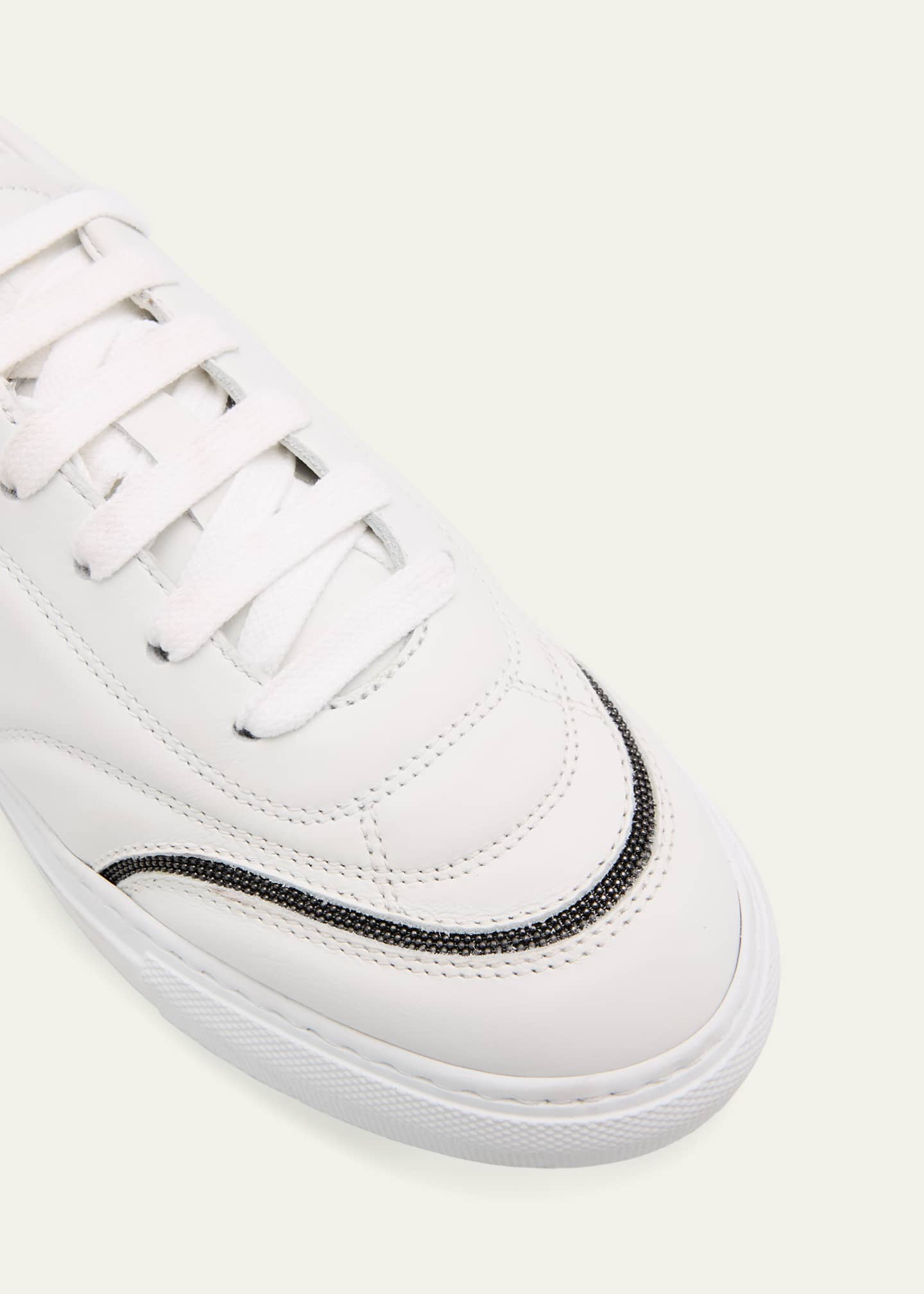 Brunello Cucinelli Leather Monili Low-Top Sneakers Image 5 of 6