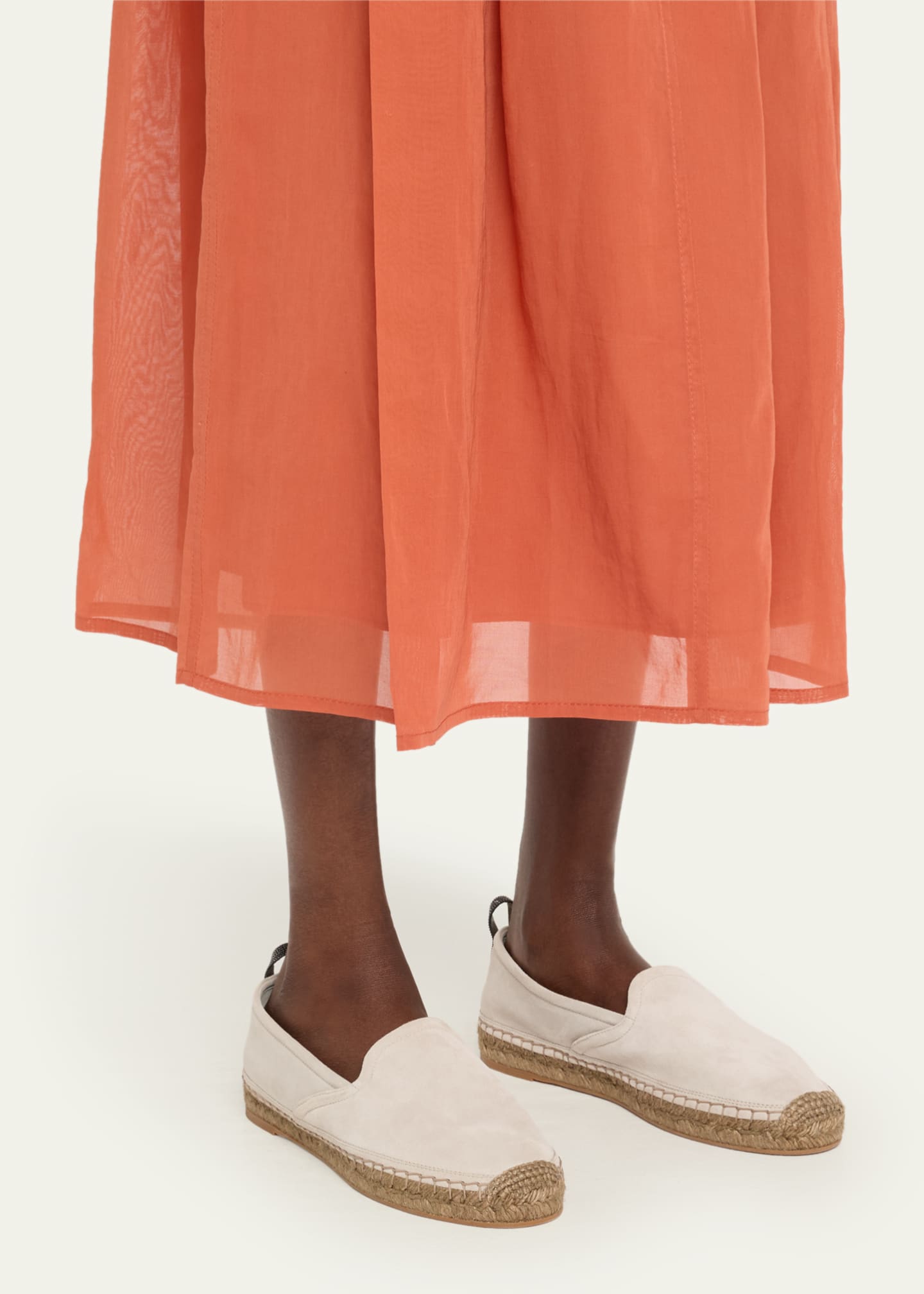 Brunello Cucinelli Suede Monili Slip-On Espadrilles Image 2 of 6