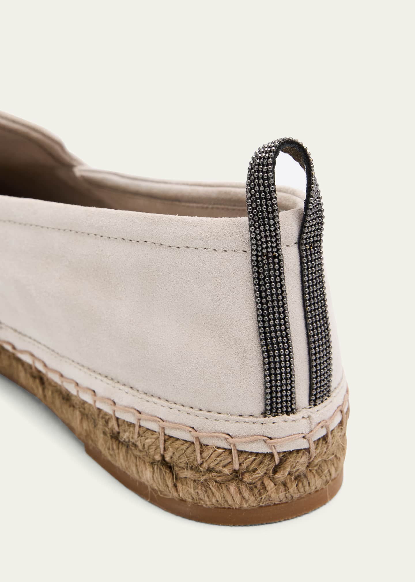 Brunello Cucinelli Suede Monili Slip-On Espadrilles Image 5 of 6