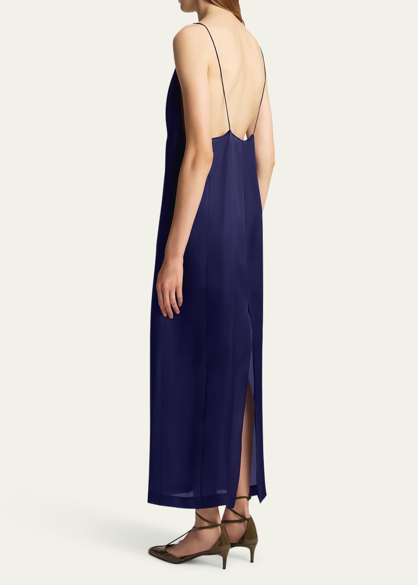 Khaite Tulula V-Neck Silk Slipdress Image 3 of 5
