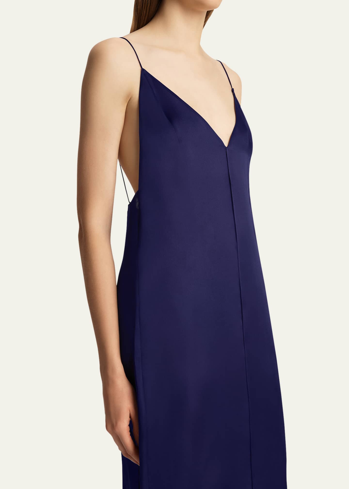 Khaite Tulula V-Neck Silk Slipdress Image 5 of 5