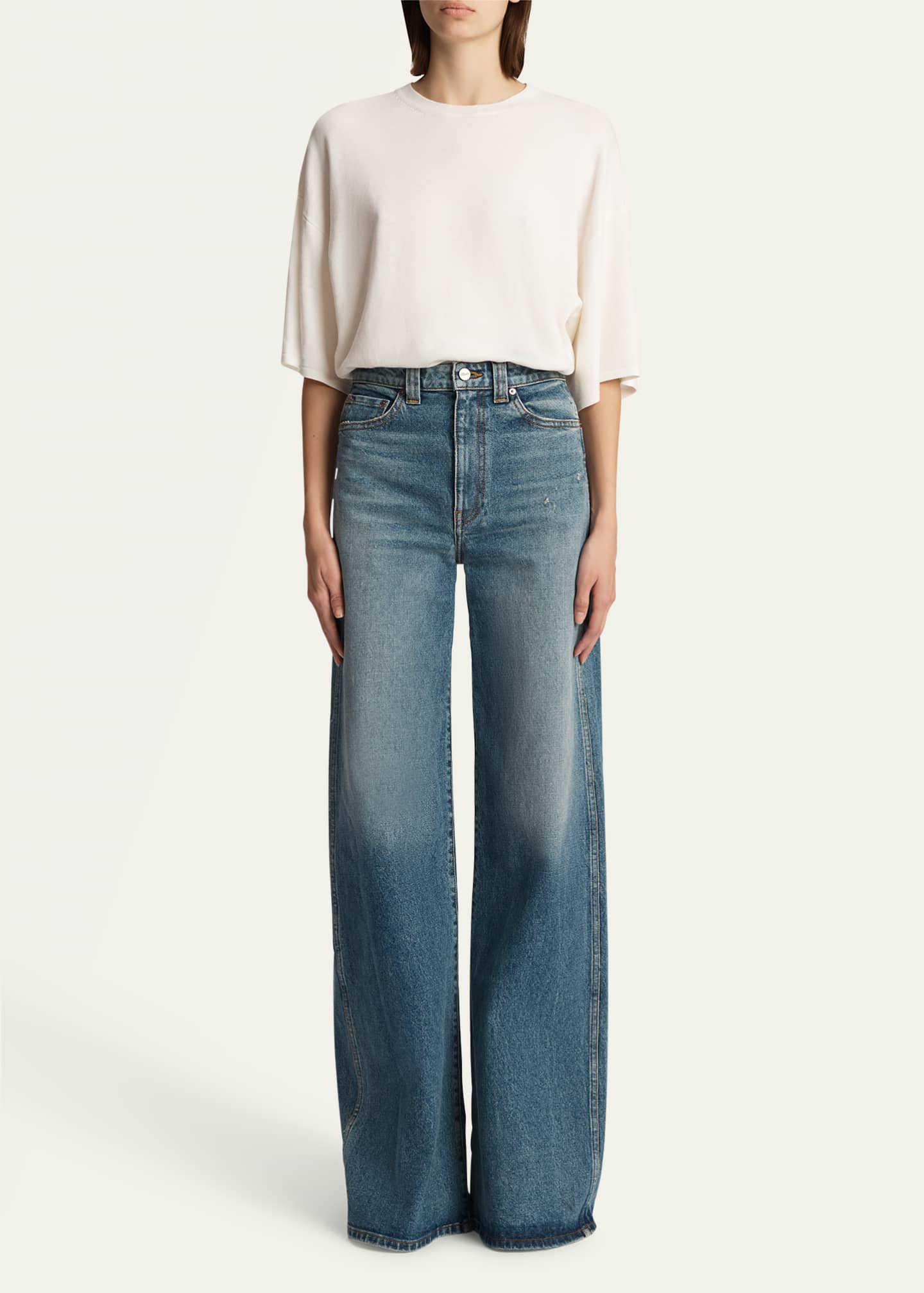 Khaite Dane High-Rise Flared Jeans Image 2 of 5