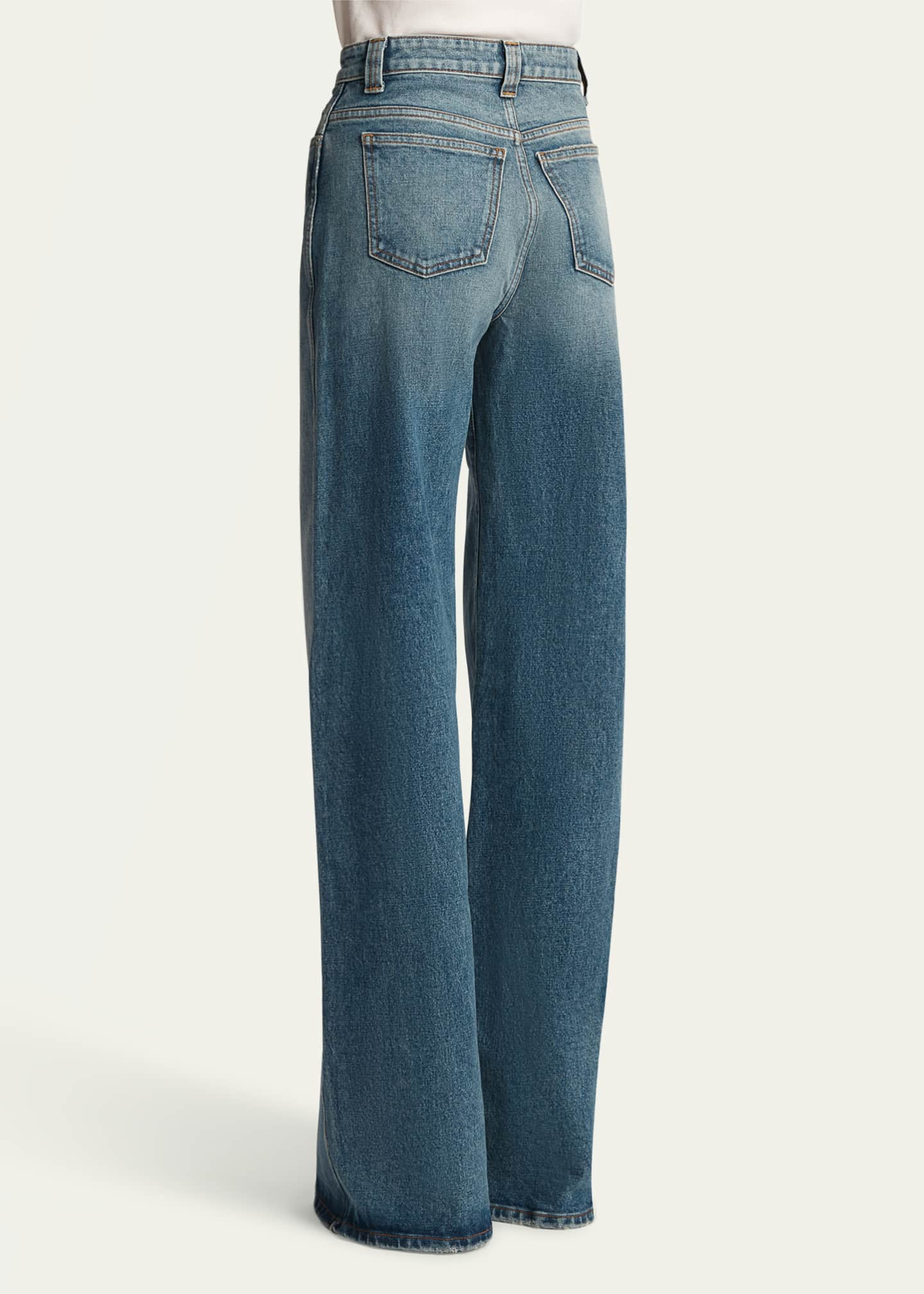 Khaite Dane High-Rise Flared Jeans Image 3 of 5